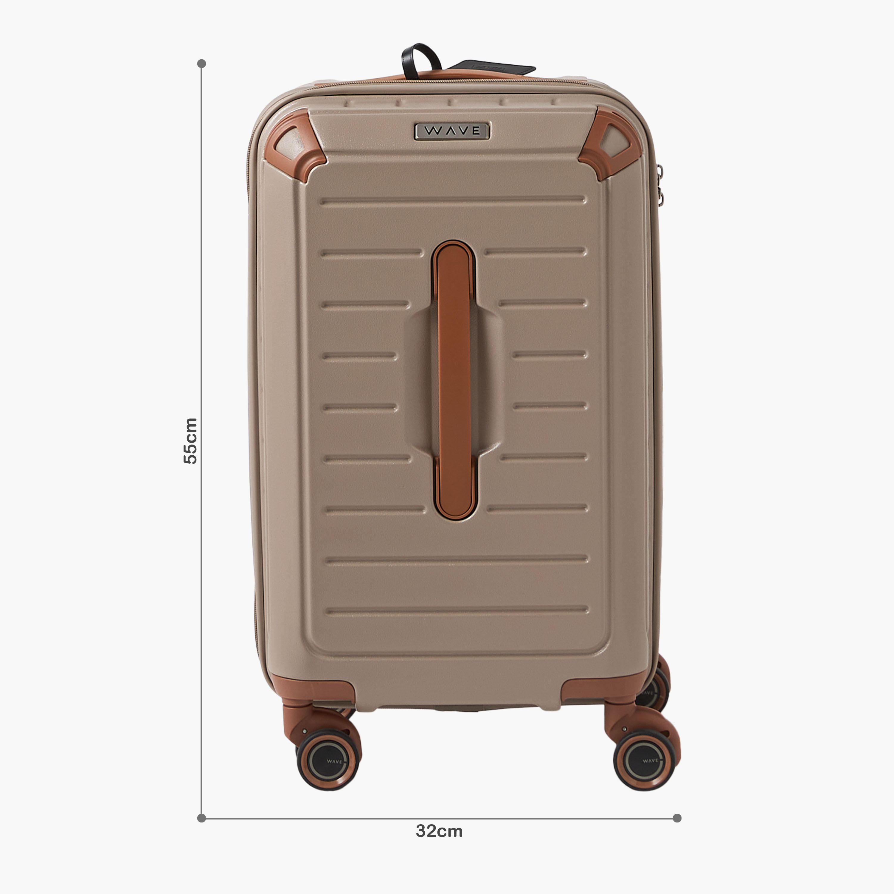 WAVE Textured Hardcase Luggage Trolley with Retractable Handle-travel-luggagesandbags-luggage-image-2