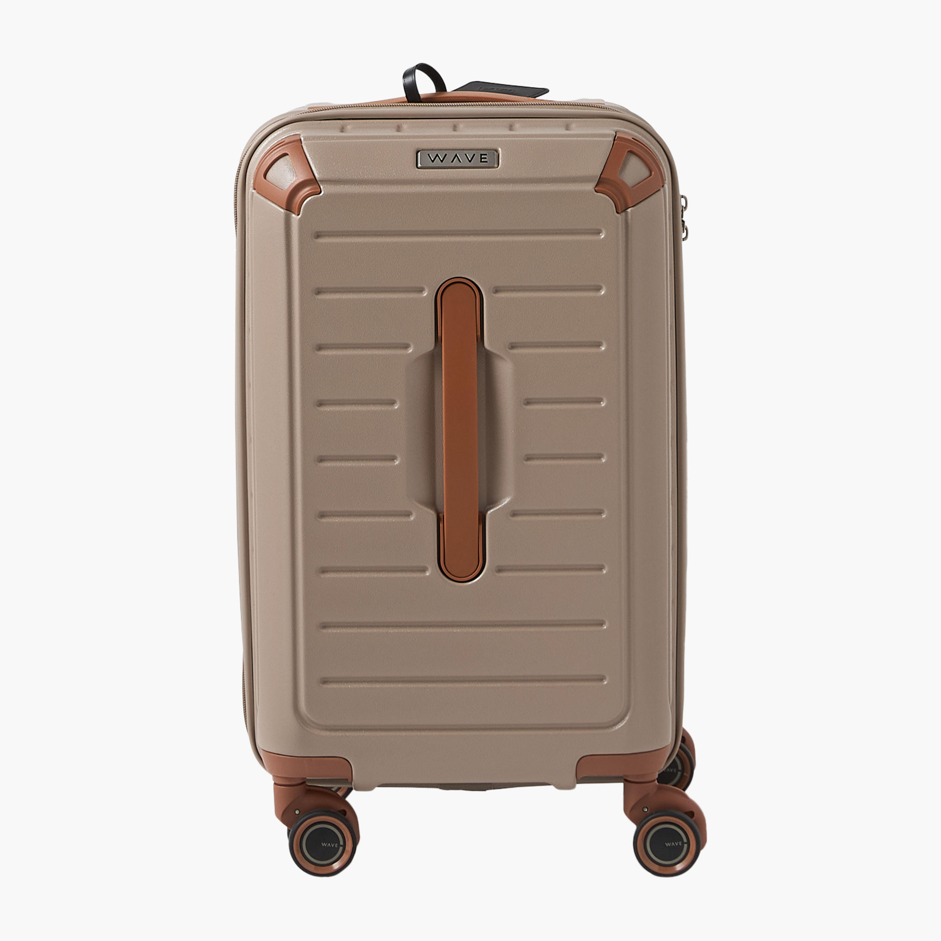 WAVE Textured Hardcase Luggage Trolley with Retractable Handle-travel-luggagesandbags-luggage-image-3
