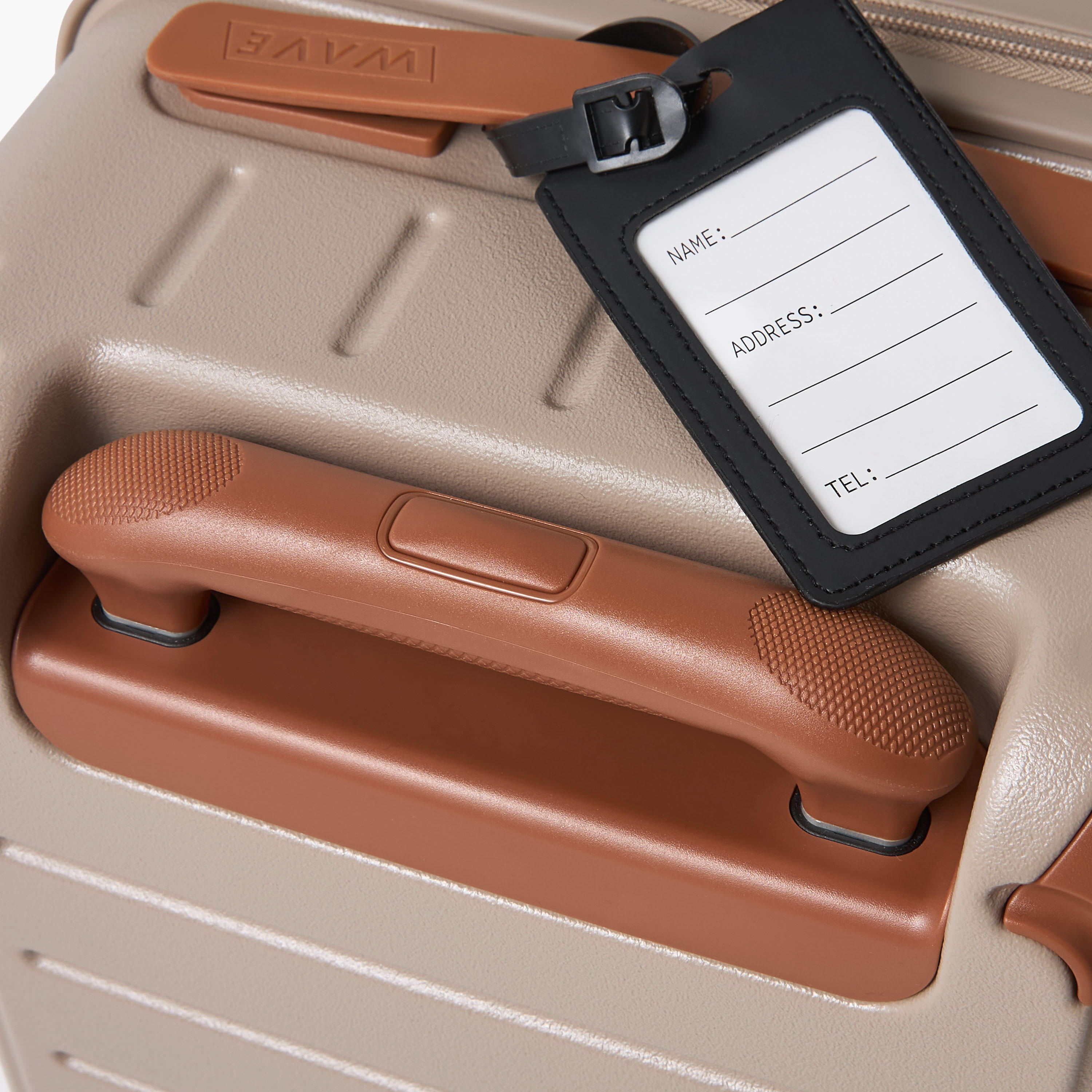 WAVE Textured Hardcase Luggage Trolley with Retractable Handle-travel-luggagesandbags-luggage-image-7