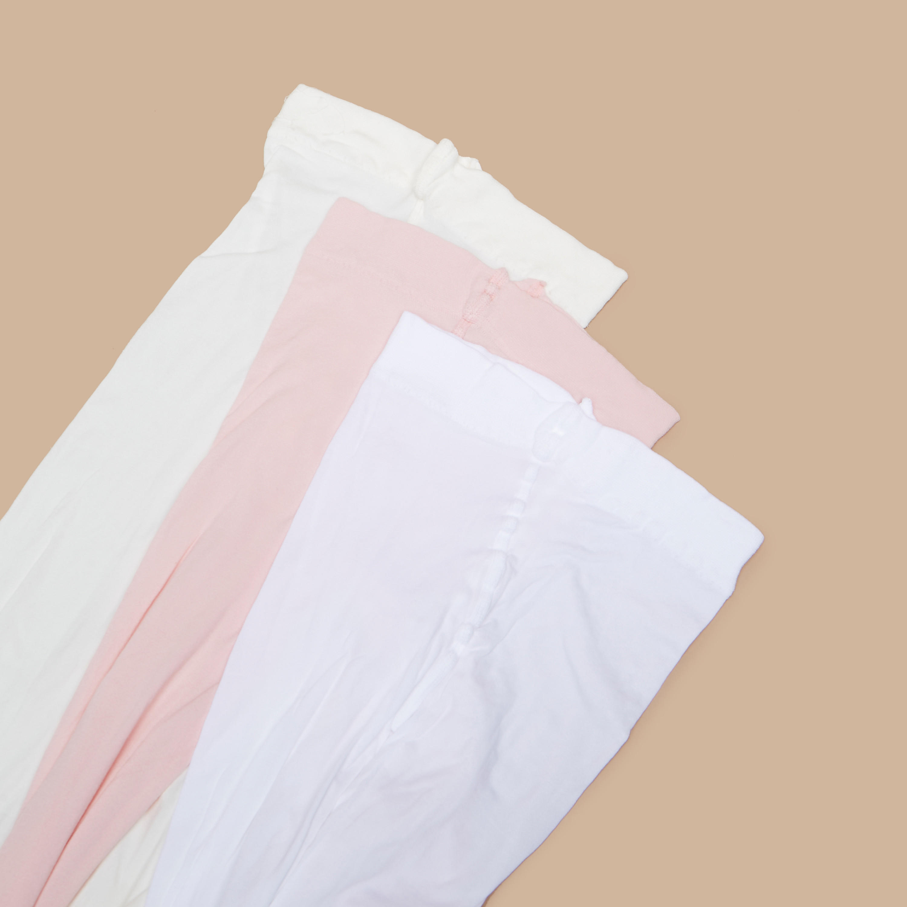 كولون سادة من ليتل ميسي - طقم من 3 قطع-girls-accessories-socks-image-2