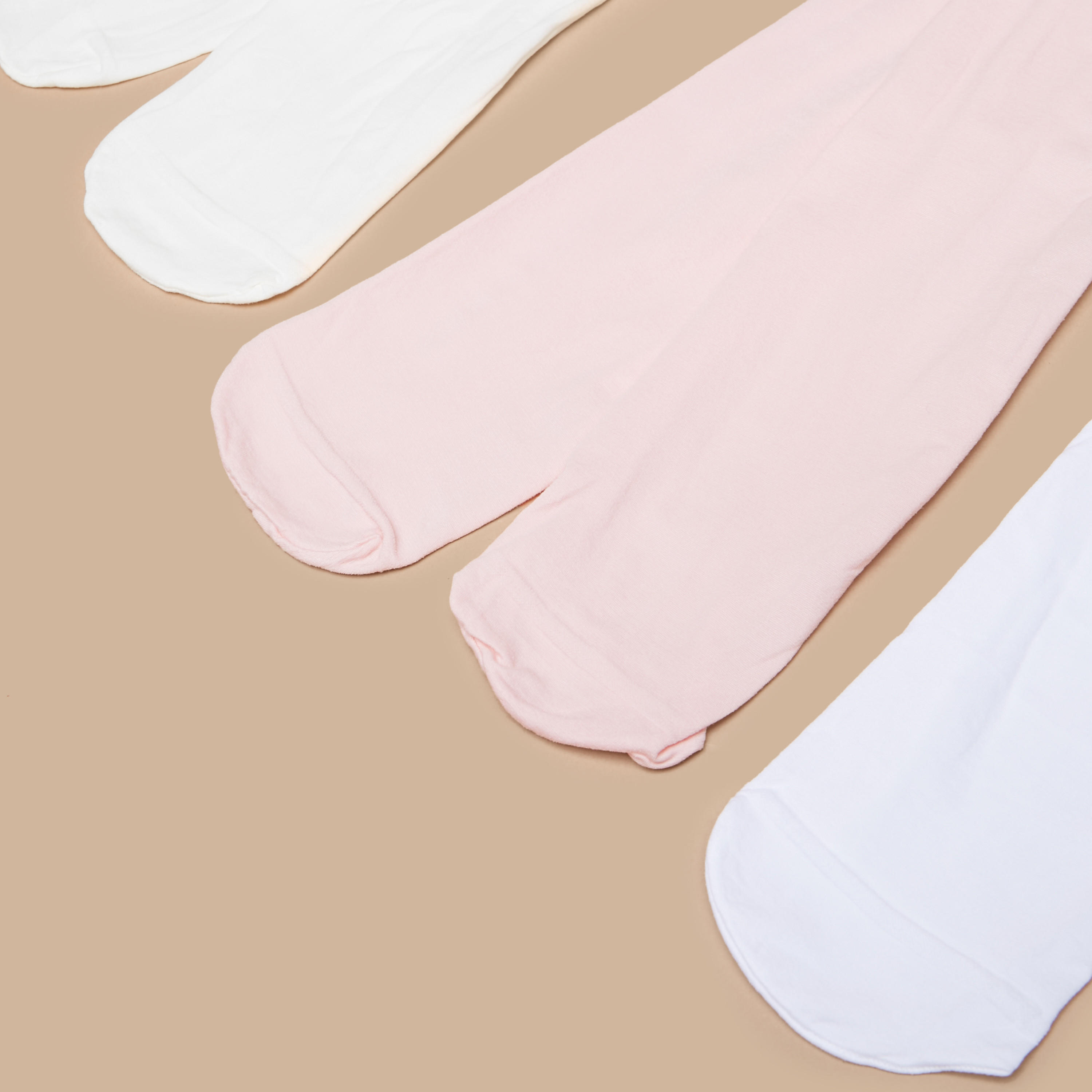 كولون سادة من ليتل ميسي - طقم من 3 قطع-girls-accessories-socks-image-4