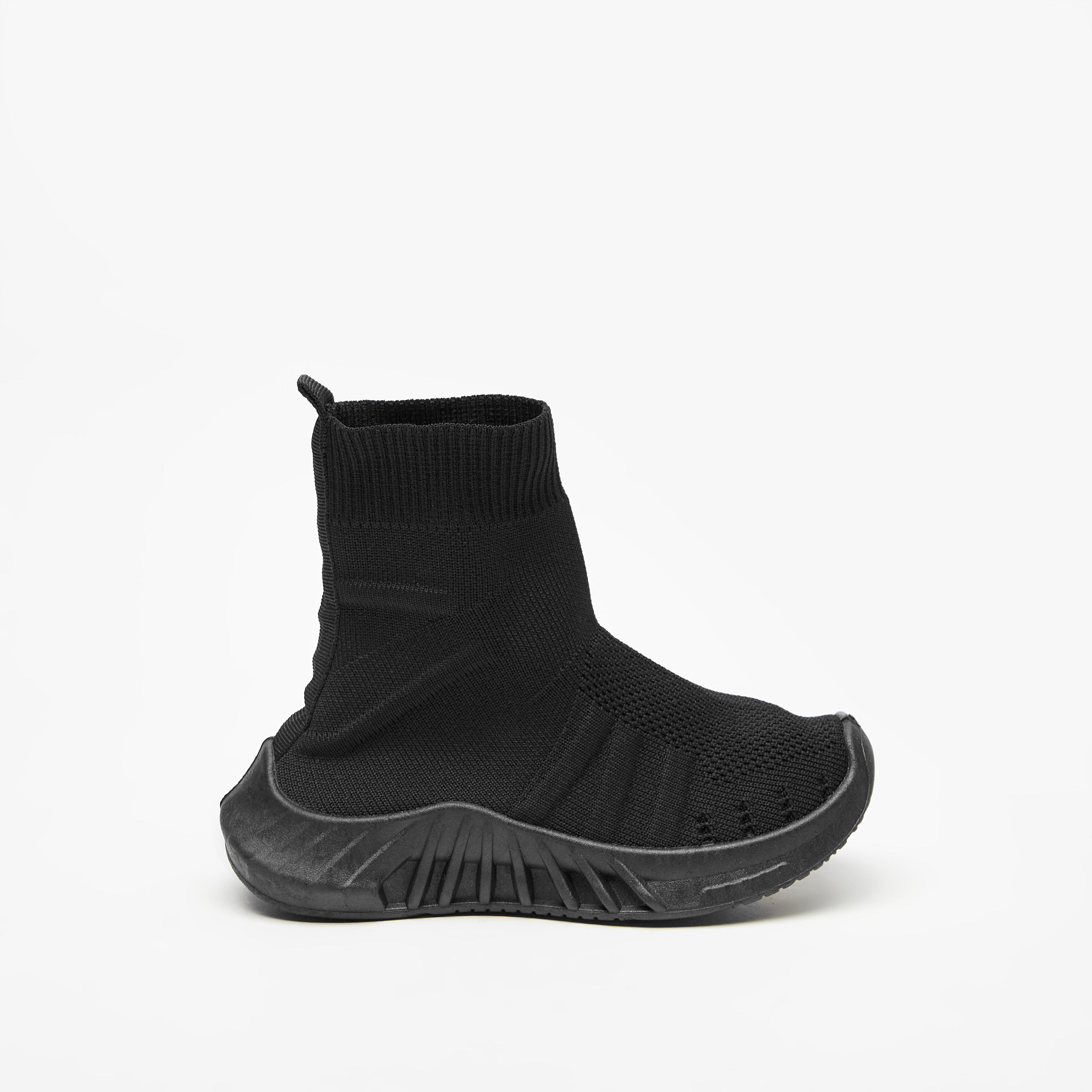 حذاء سنيكرز سادة سهل الارتداء برقبة مرتفعة وألسنة سحب-girls-shoes-sneakers-image-8