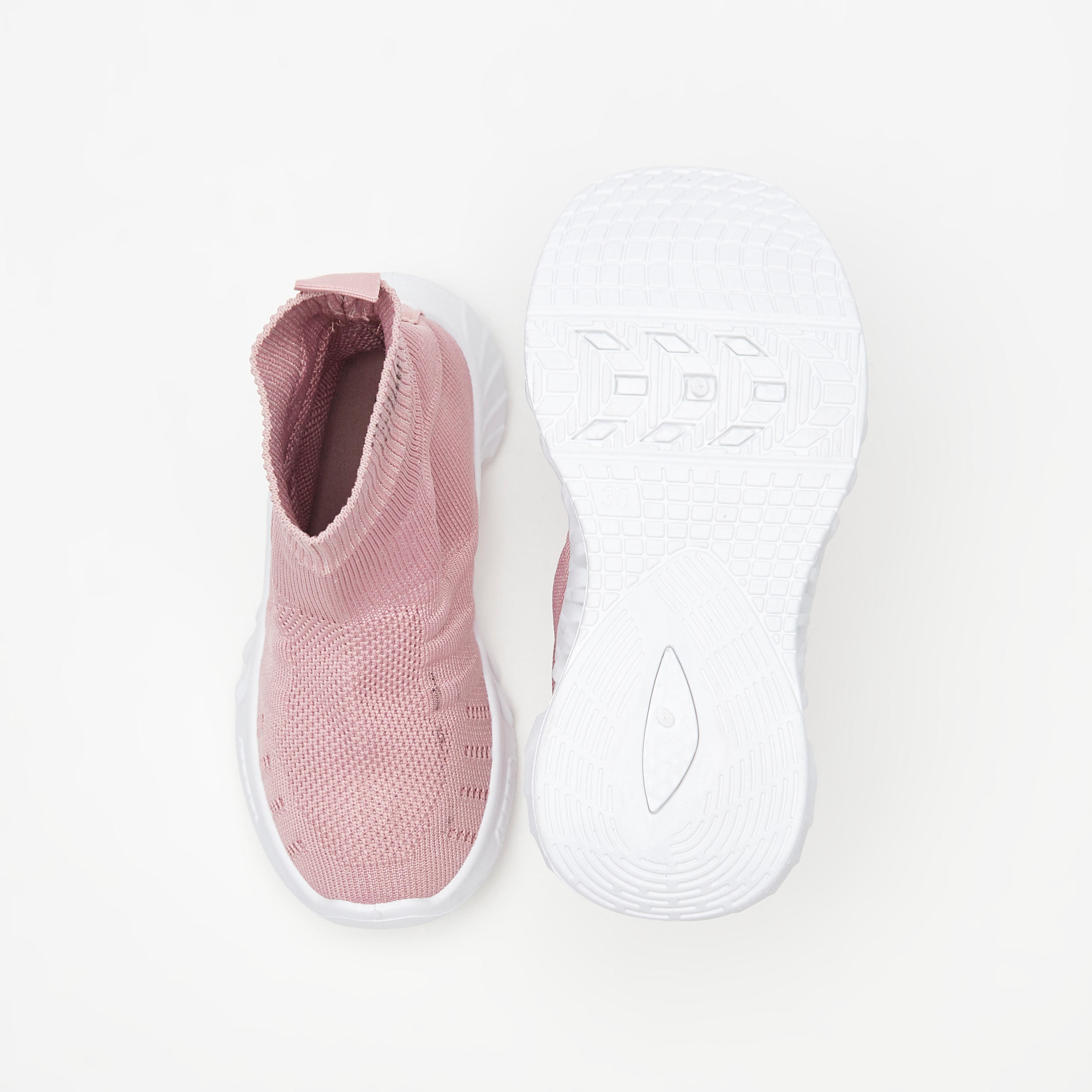 Solid Slip-On High Top Sneakers with Pull Tabs-girls-shoes-sneakers-image-5