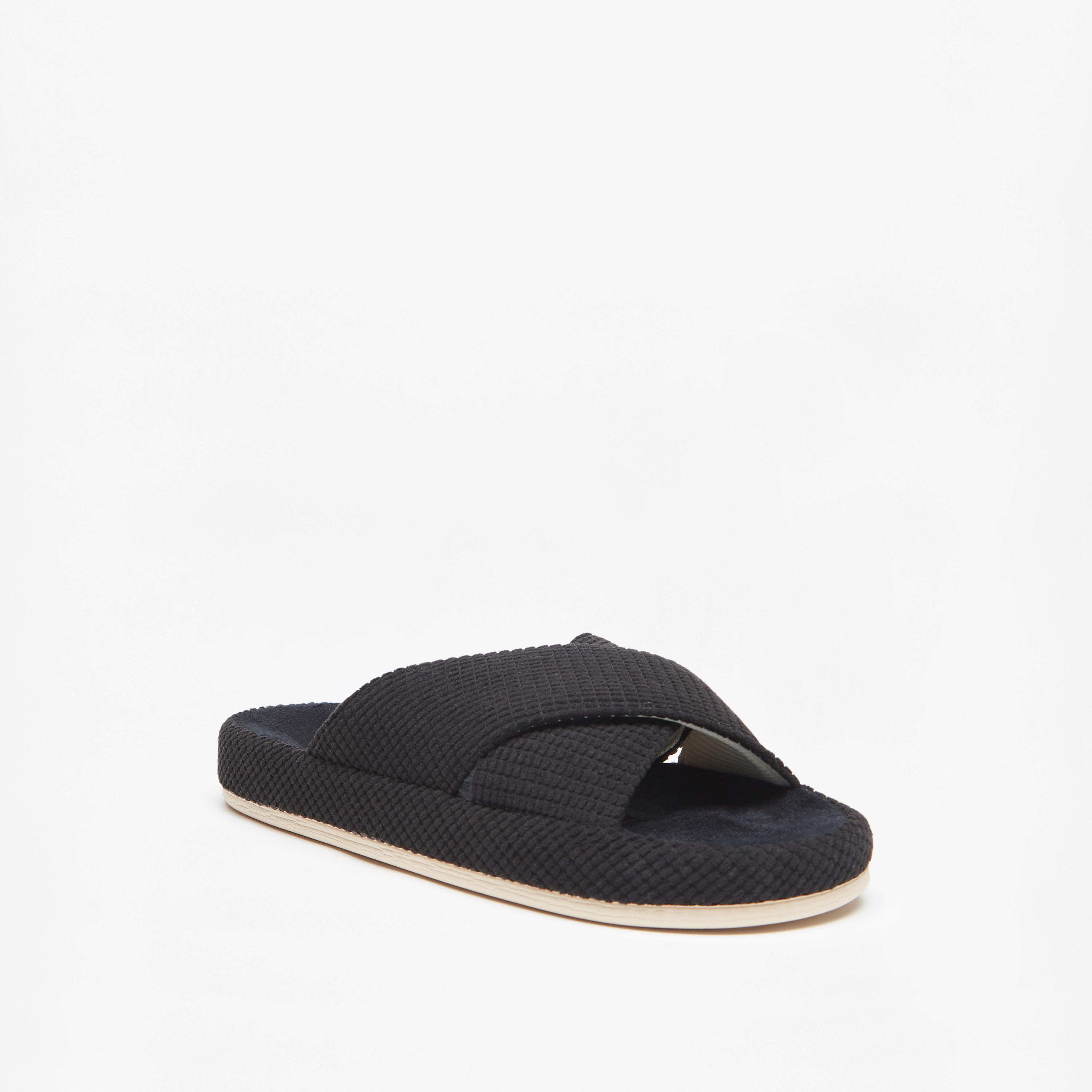 Duchini Men's Textured Bedroom Slide Slippers-men-shoes-flipflopsandslides-image-1