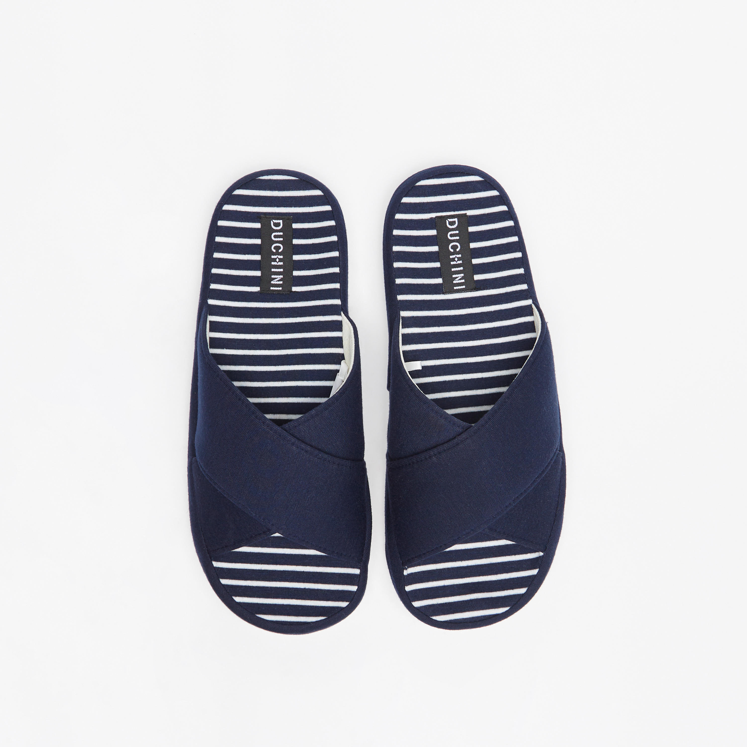 Duchini Men's Striped Bedroom Slide Slippers-men-shoes-flipflopsandslides-image-4
