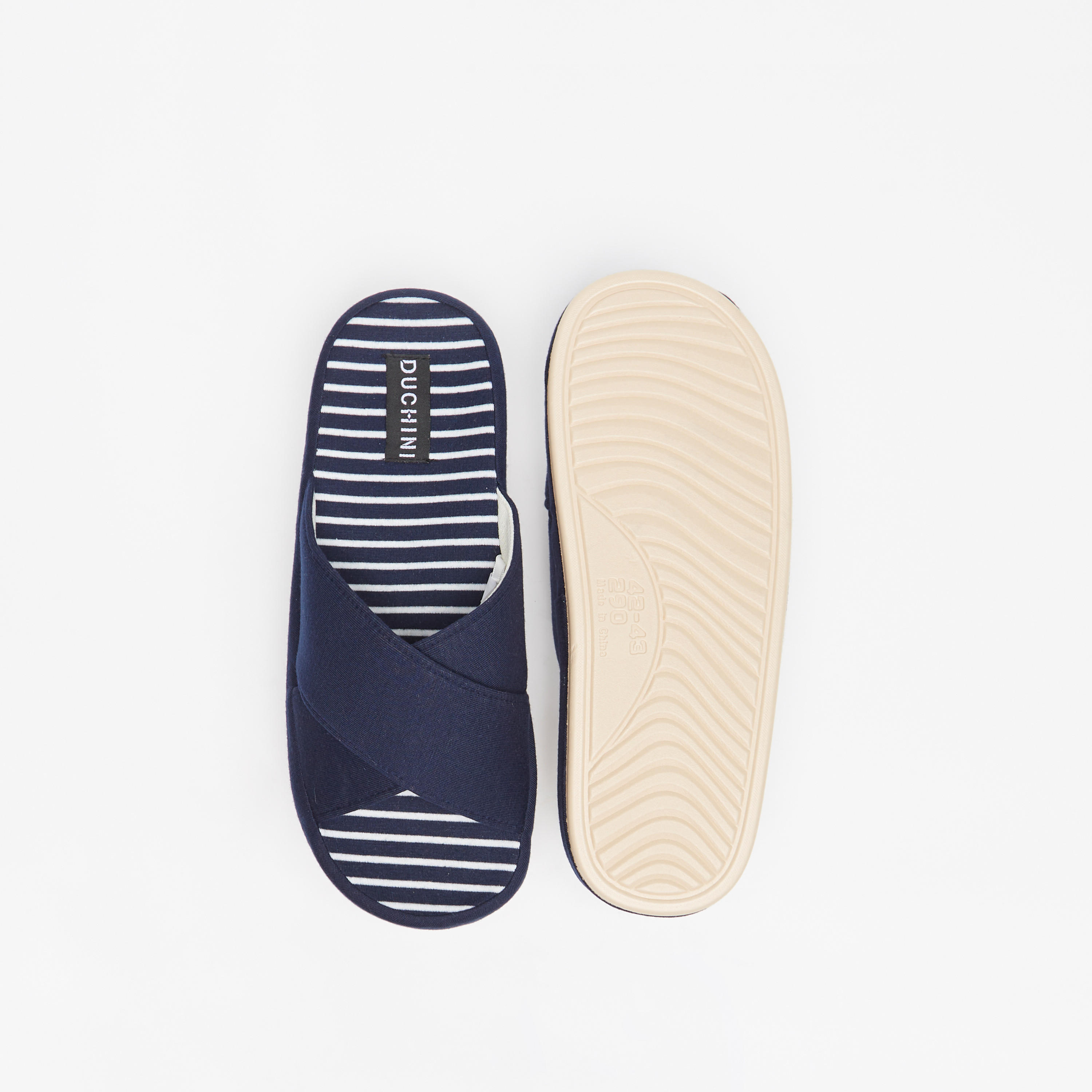 Duchini Men's Striped Bedroom Slide Slippers-men-shoes-flipflopsandslides-image-5
