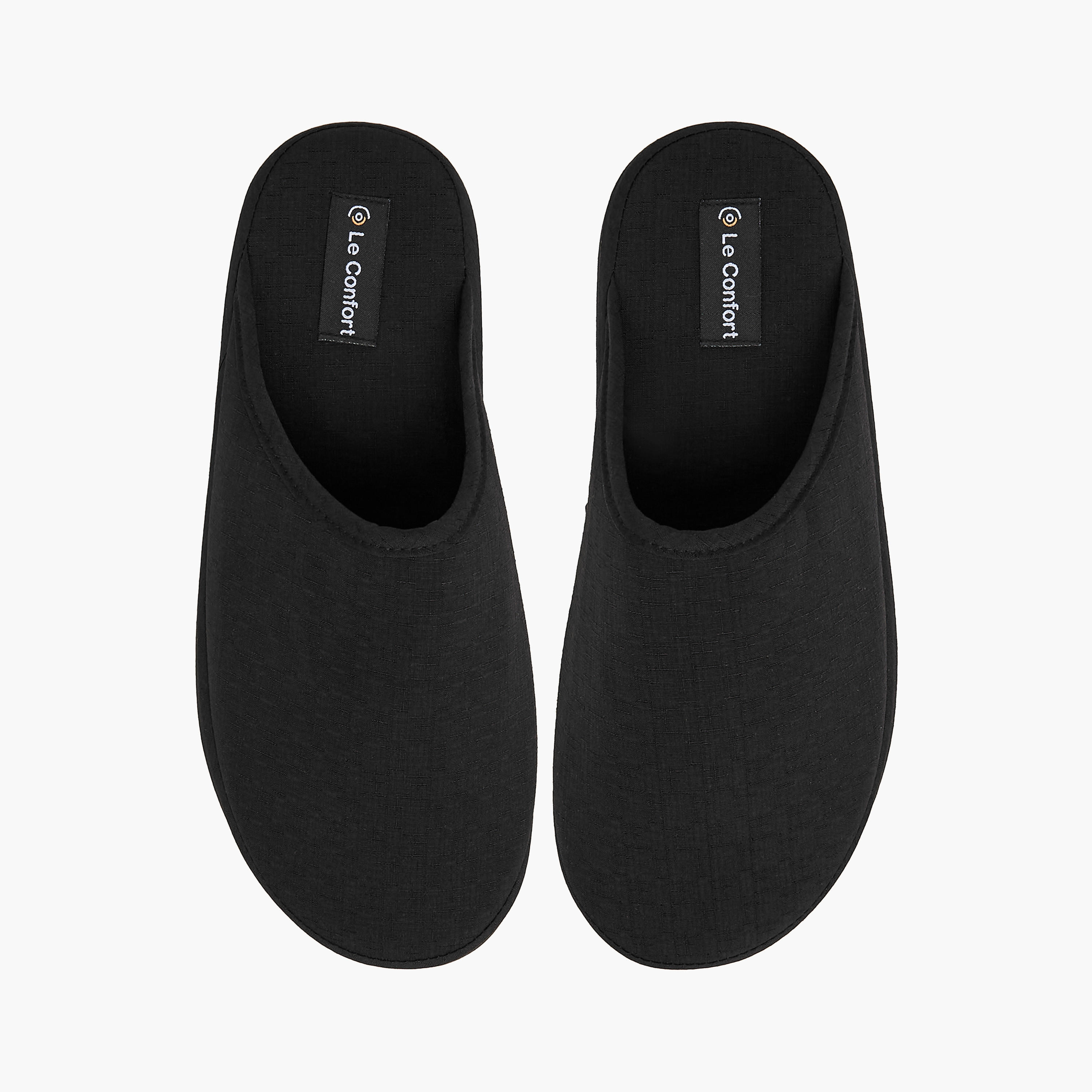 Le Confort Solid Bedroom Slippers-men-shoes-flipflopsandslides-image-1