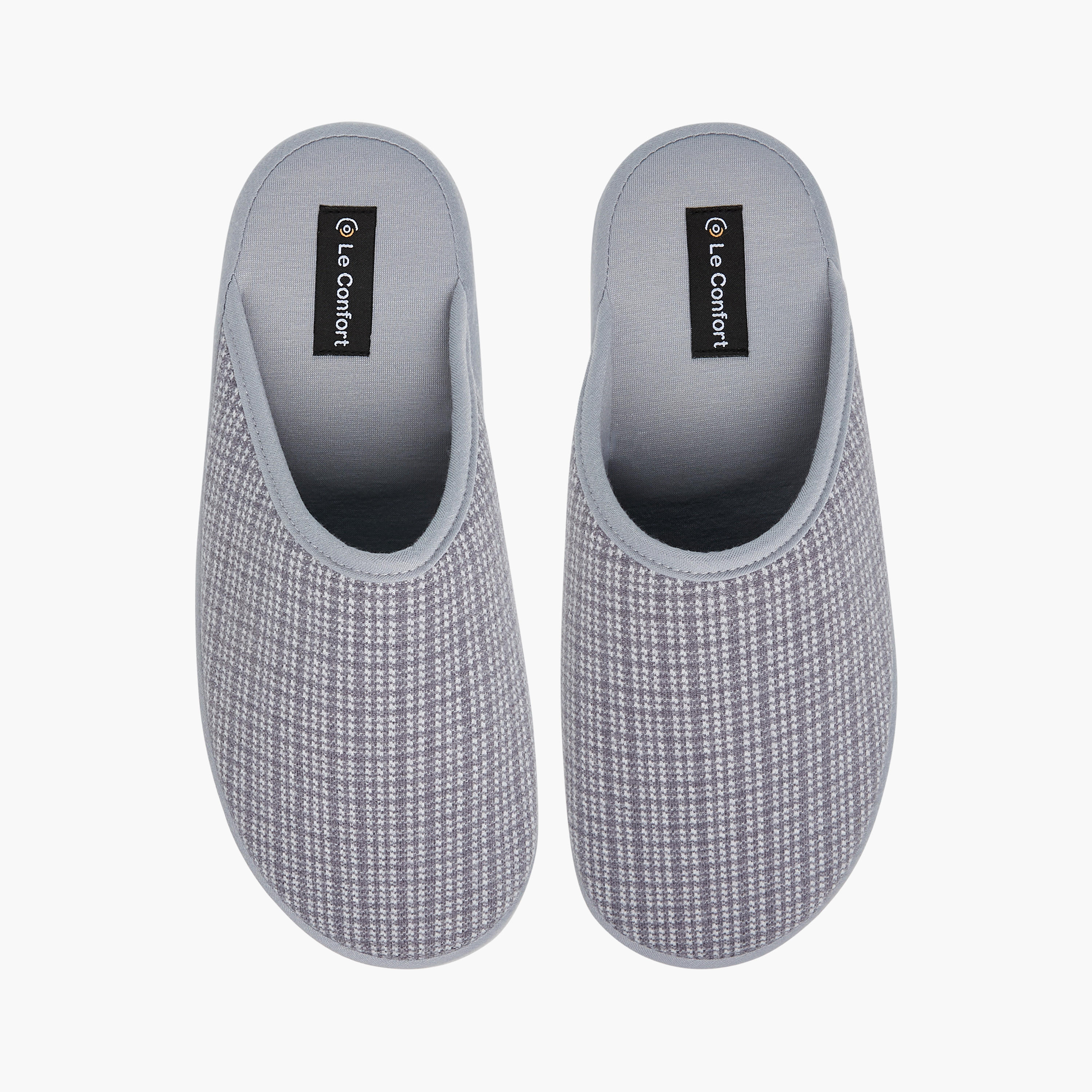 Le Confort Checked Bedroom Slippers-men-shoes-flipflopsandslides-image-1