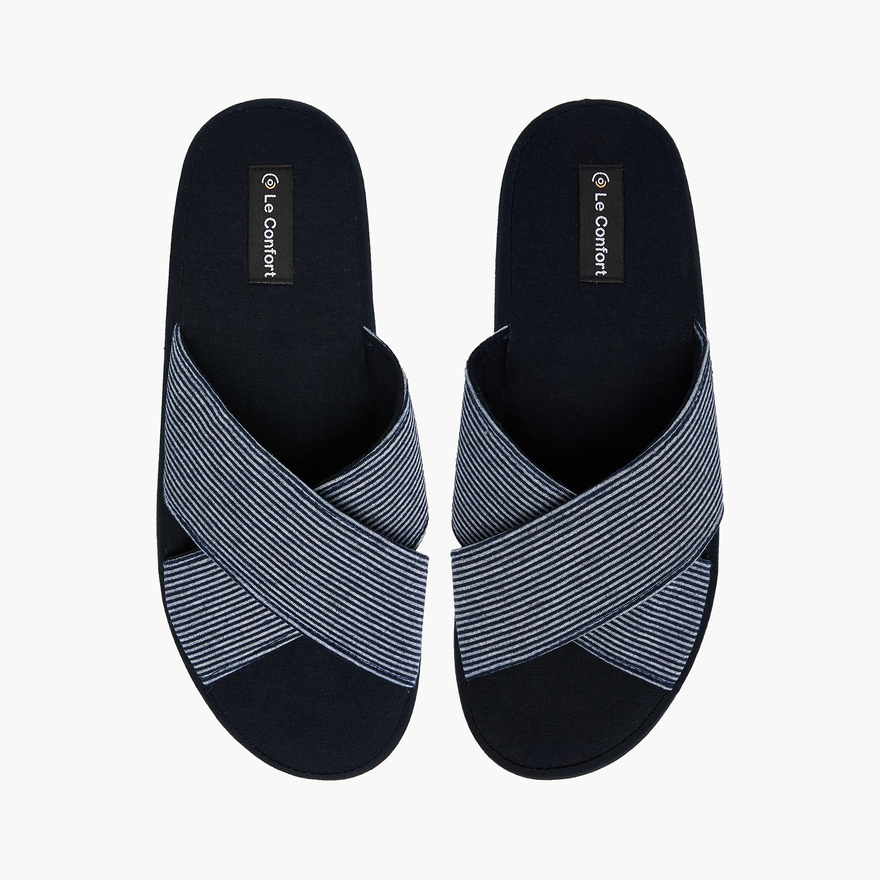 Le Confort Cross Strap Bedroom Slippers-men-shoes-flipflopsandslides-image-1