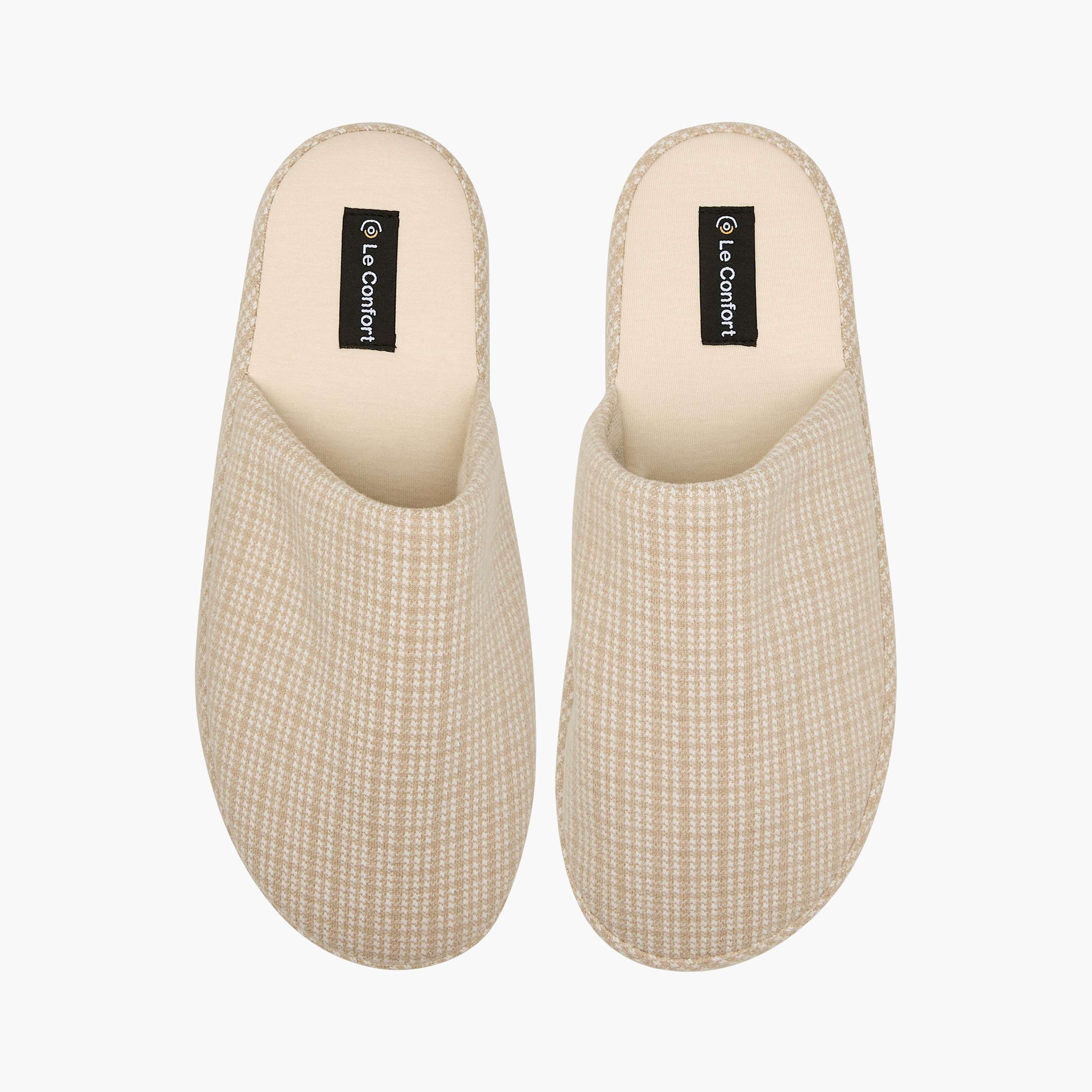 Le Confort Men Houndstooth Bedroom Slippers-men-shoes-flipflopsandslides-image-1
