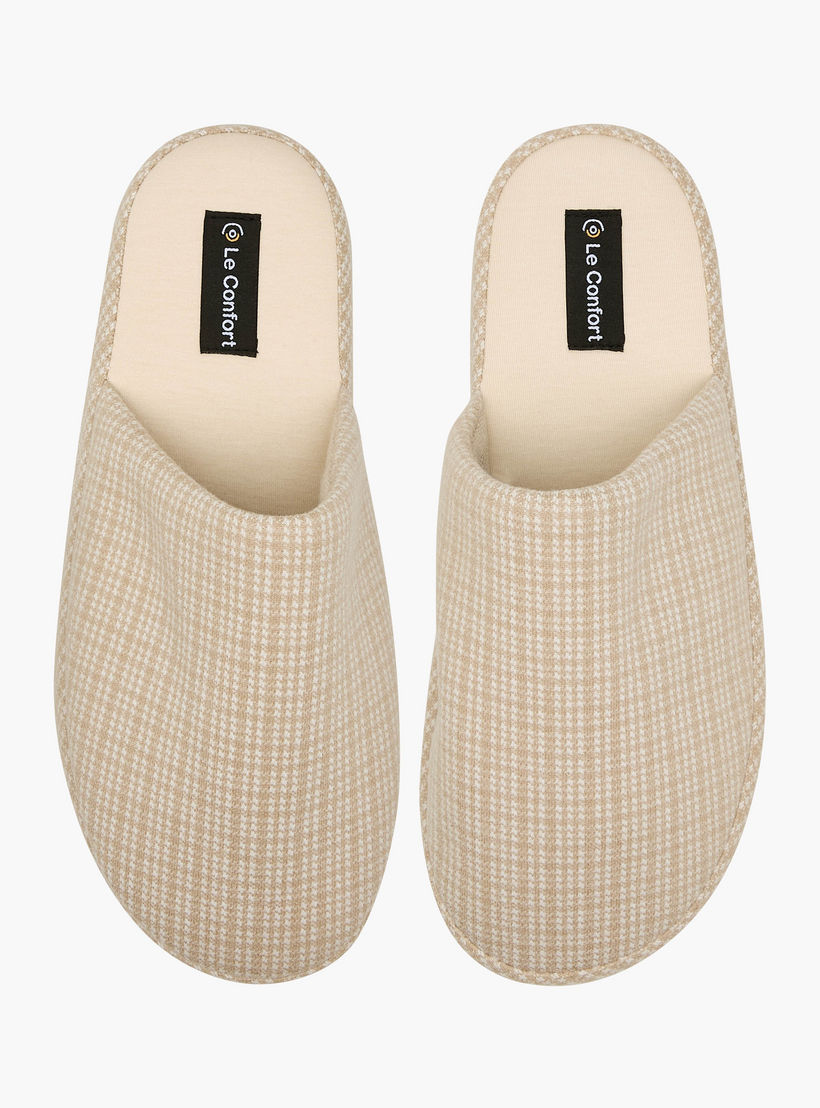 Le Confort Men Houndstooth Bedroom Slippers-men-shoes-flipflopsandslides-image-1