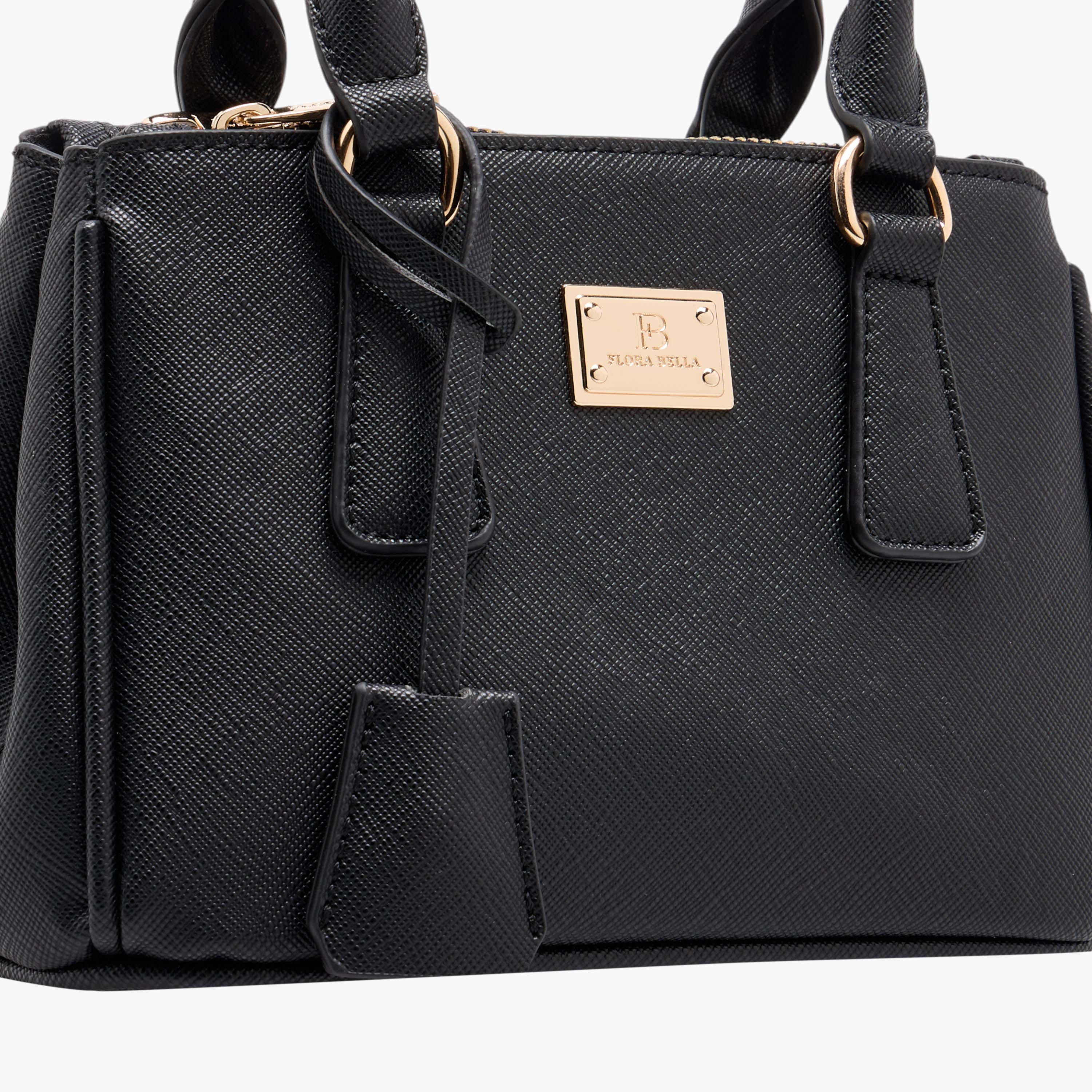 شنطة كروس بودي بارزة الملمس بحزام قابل للفصل وسحاب إغلاق من فلورا بيلا-women-bagsandwallets-handbags-image-4