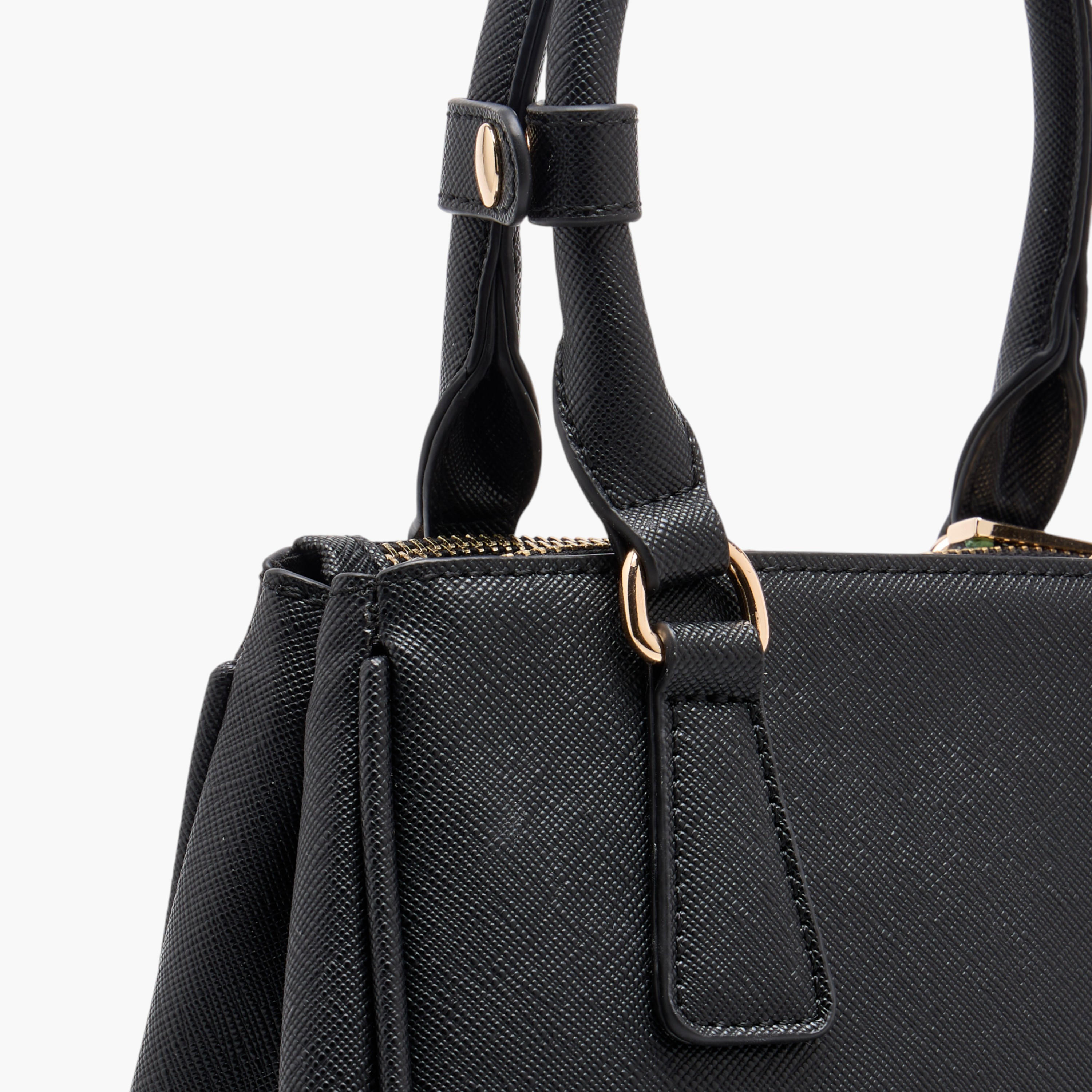 شنطة كروس بودي بارزة الملمس بحزام قابل للفصل وسحاب إغلاق من فلورا بيلا-women-bagsandwallets-handbags-image-5