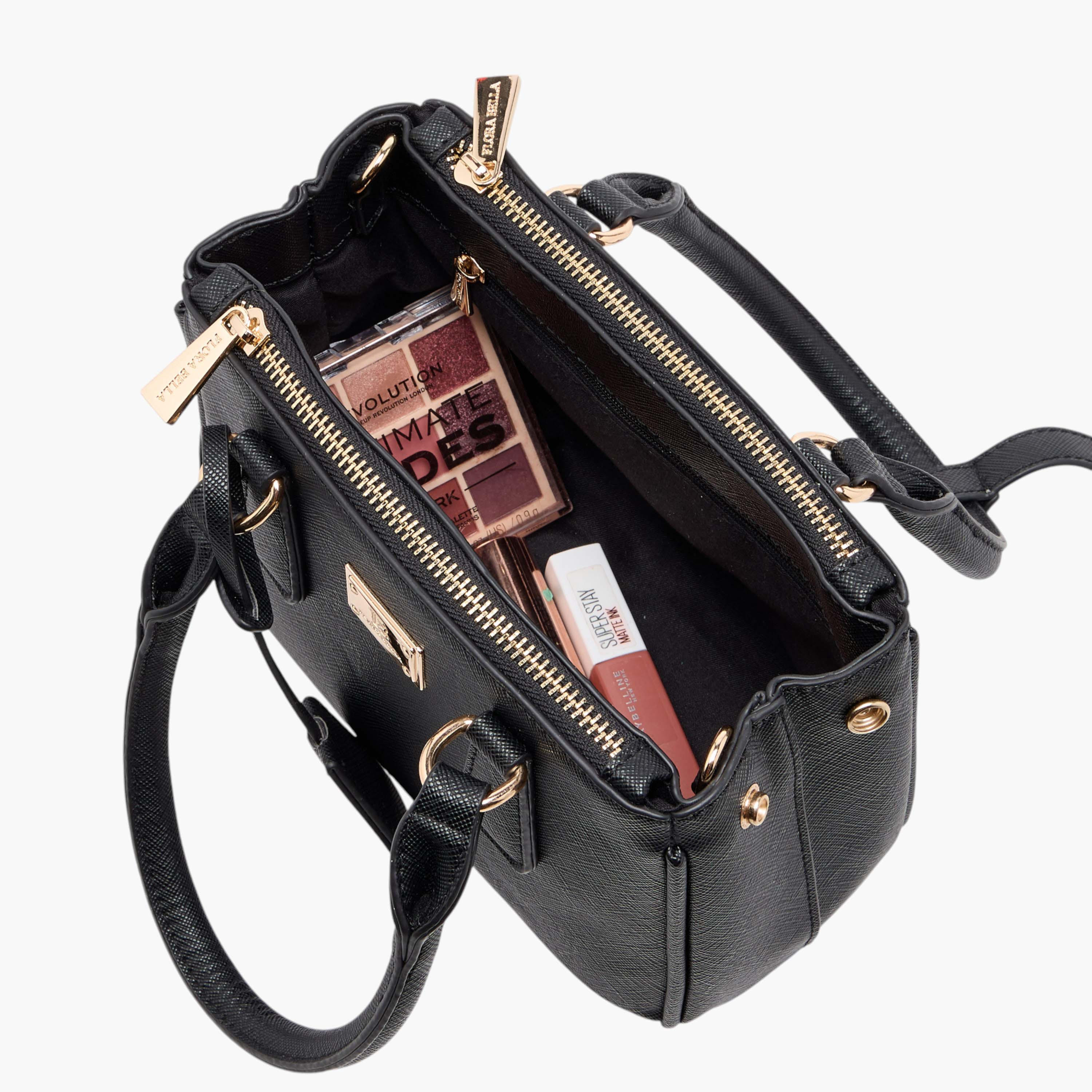 شنطة كروس بودي بارزة الملمس بحزام قابل للفصل وسحاب إغلاق من فلورا بيلا-women-bagsandwallets-handbags-image-7