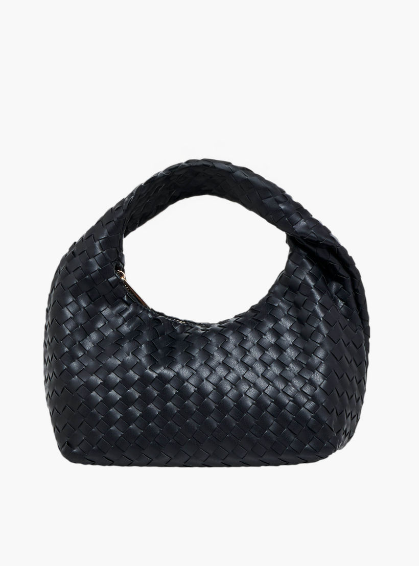 شنطة هوبو مضفرة بمقبض وسحاب إغلاق من فلورا بيلا-women-bagsandwallets-handbags-image-1