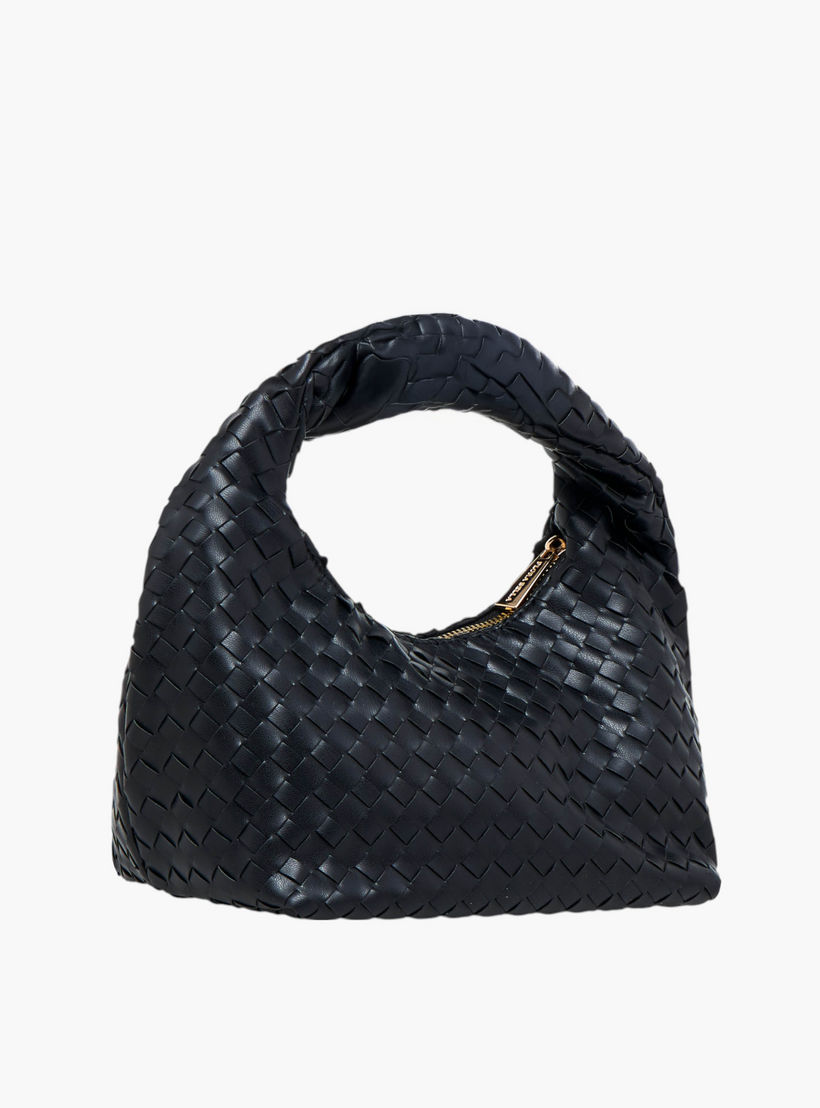 شنطة هوبو مضفرة بمقبض وسحاب إغلاق من فلورا بيلا-women-bagsandwallets-handbags-image-4