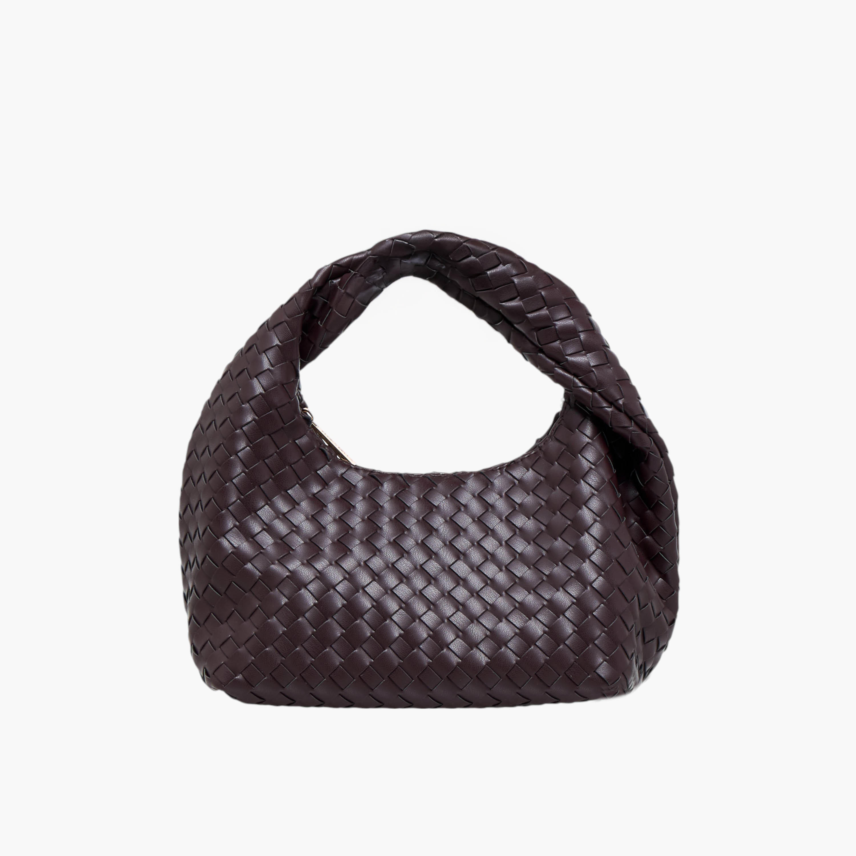 شنطة هوبو مضفرة بمقبض وسحاب إغلاق من فلورا بيلا-women-bagsandwallets-handbags-image-1