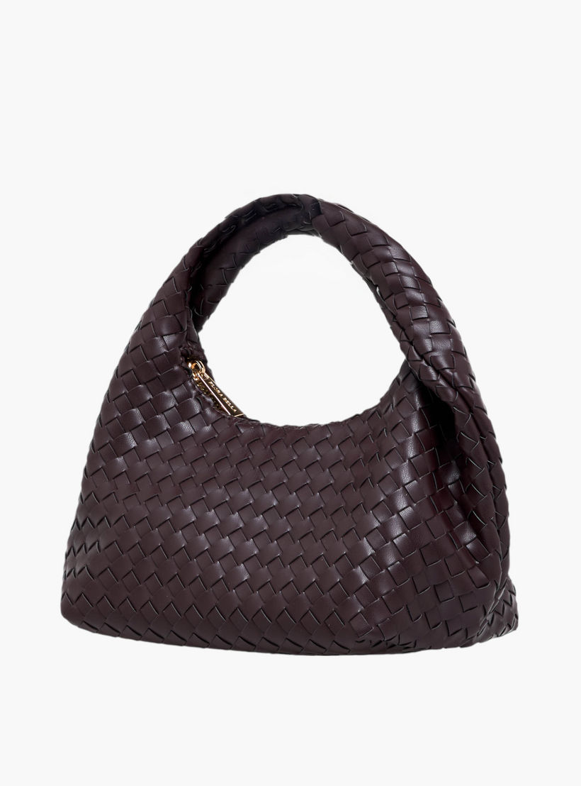 شنطة هوبو مضفرة بمقبض وسحاب إغلاق من فلورا بيلا-women-bagsandwallets-handbags-image-2