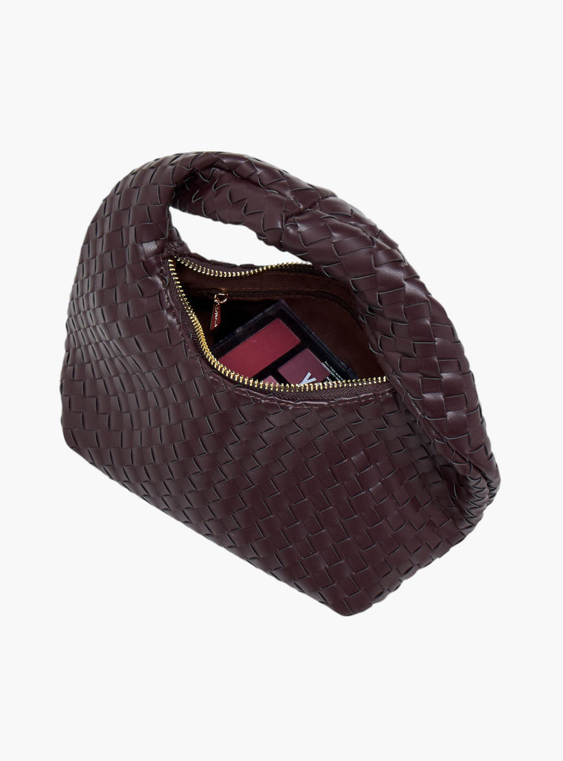 شنطة هوبو مضفرة بمقبض وسحاب إغلاق من فلورا بيلا-women-bagsandwallets-handbags-image-7