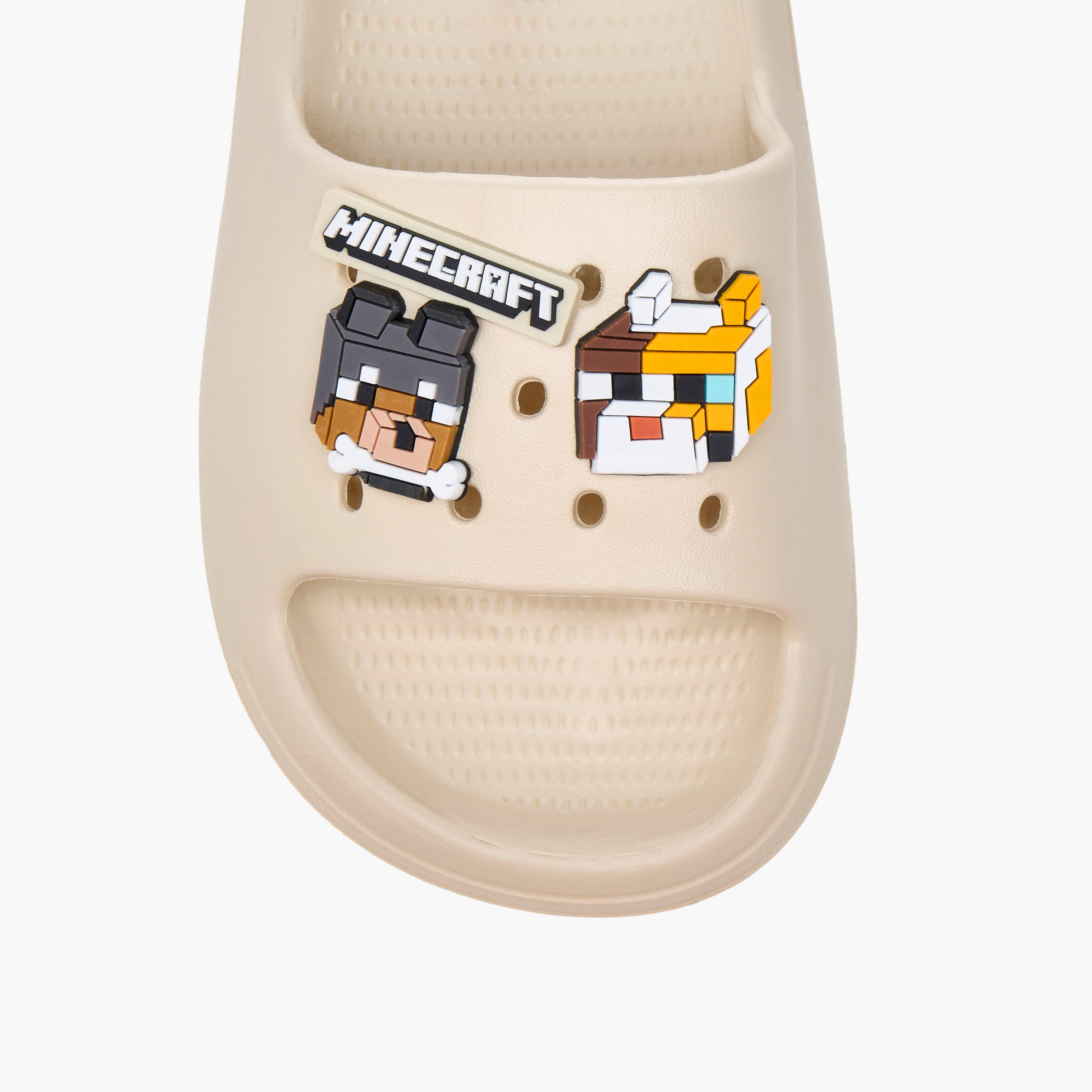Minecraft Printed Slip-On Slides-boys-shoes-flipflopsandslides-image-3
