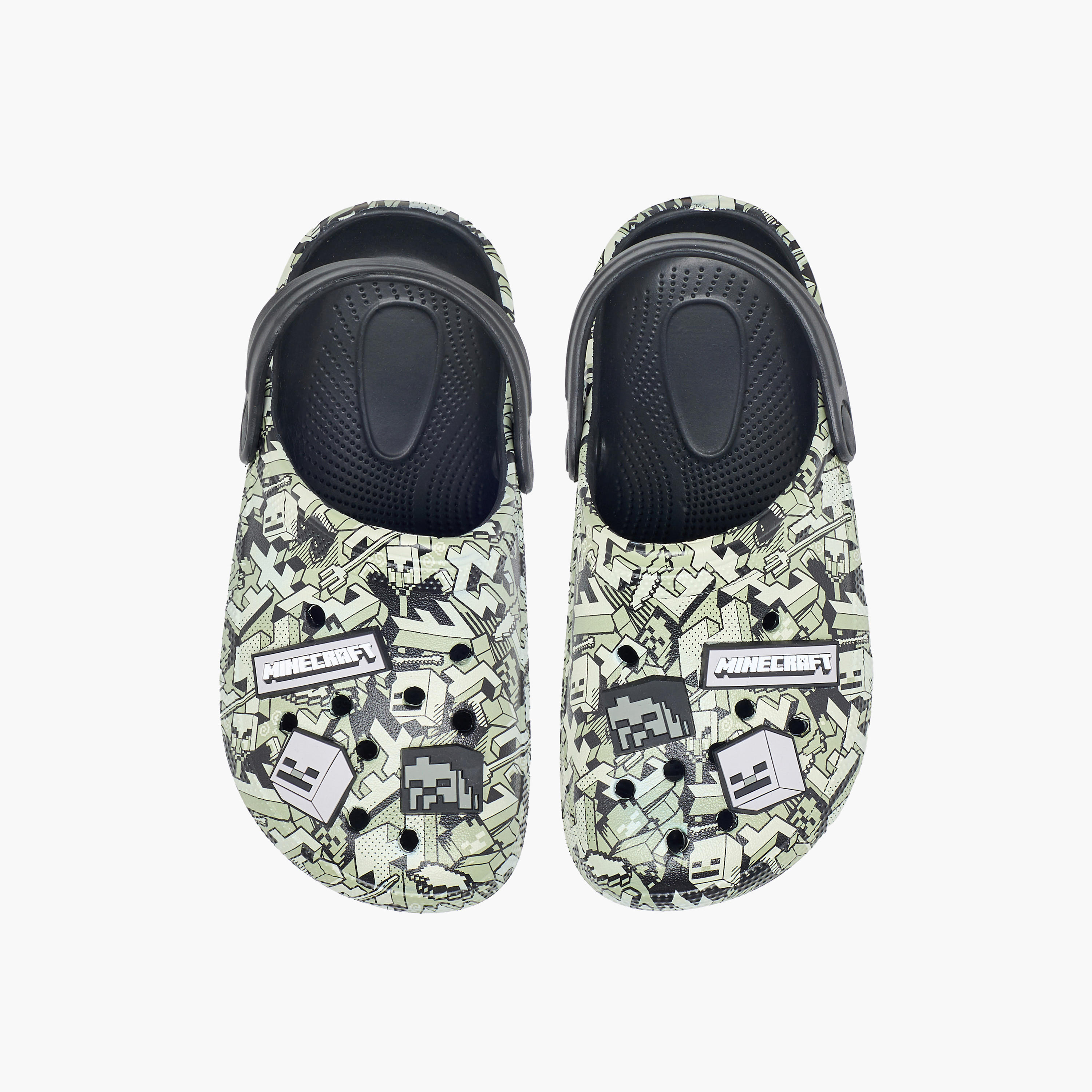 Minecraft Boys Backstrap Clogs-boys-shoes-flipflopsandslides-image-1