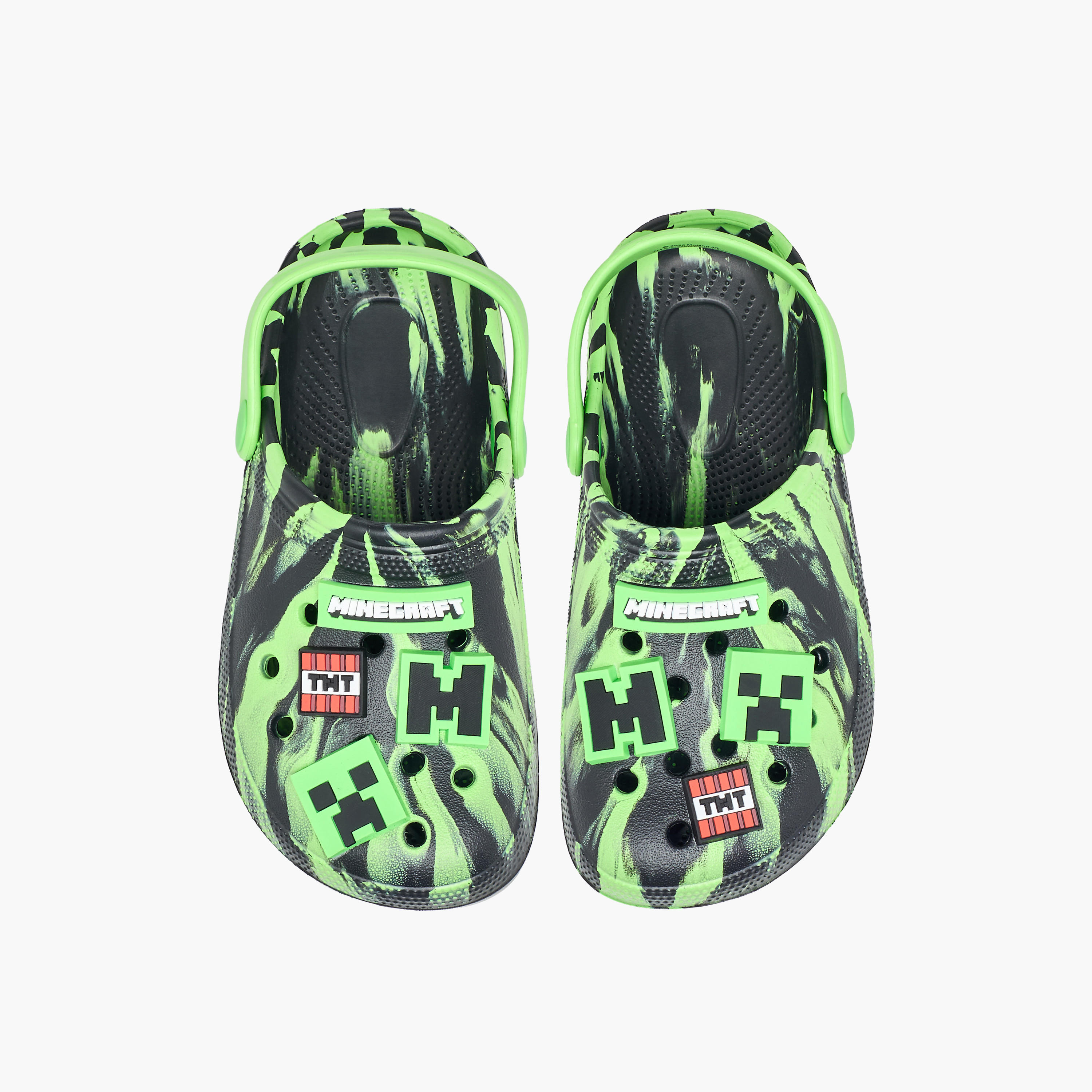 Minecraft Boys Backstrap Clogs-boys-shoes-flipflopsandslides-image-1