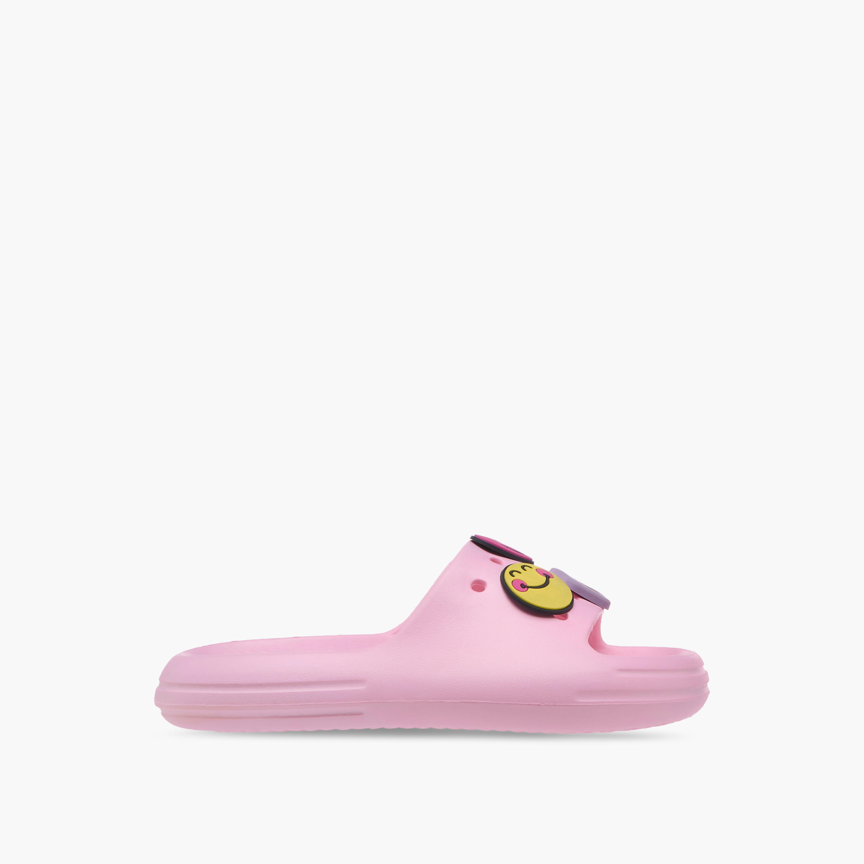 Smiley World Applique Slip-On Slides-girls-shoes-flipflopsandslides-image-2
