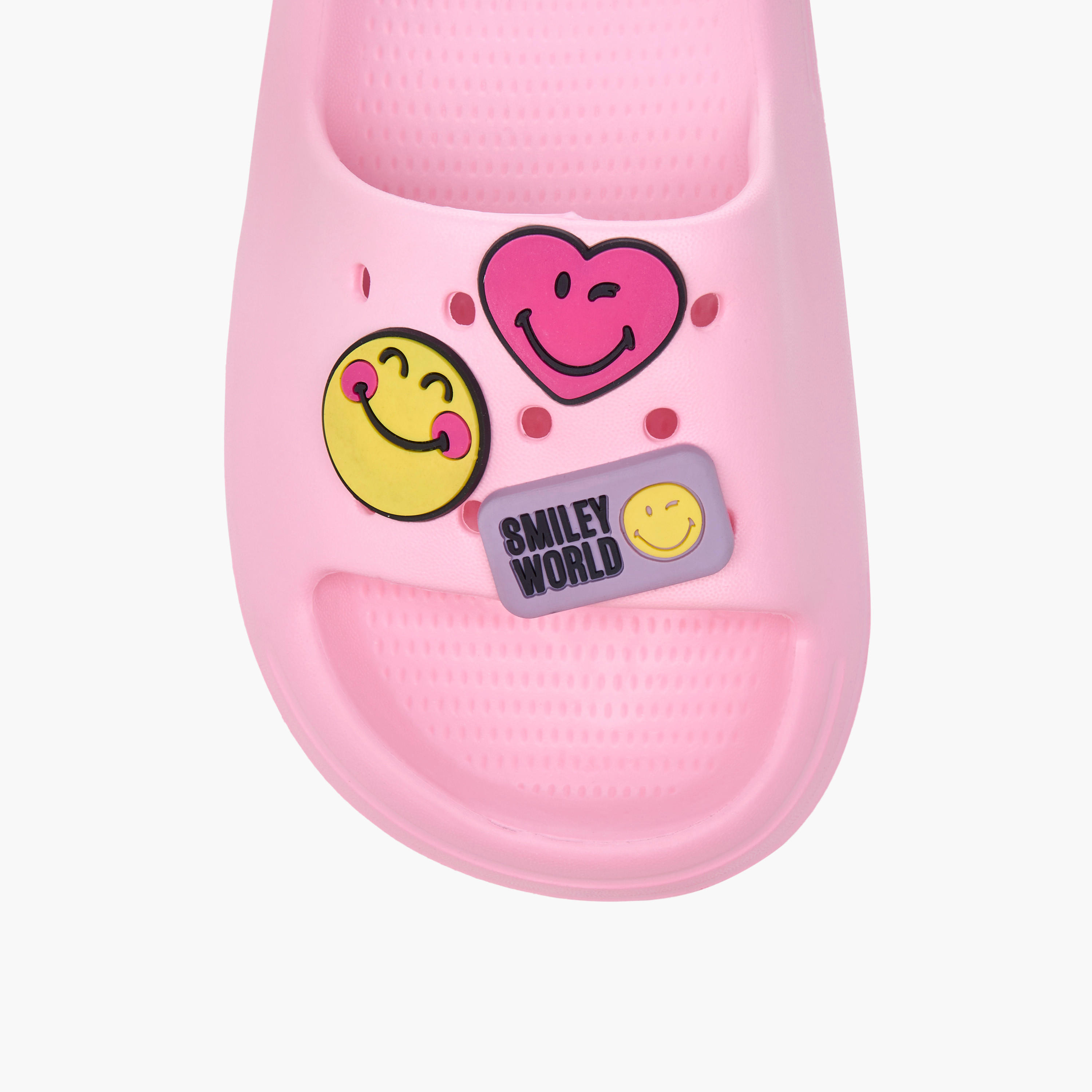 Smiley World Applique Slip-On Slides-girls-shoes-flipflopsandslides-image-3