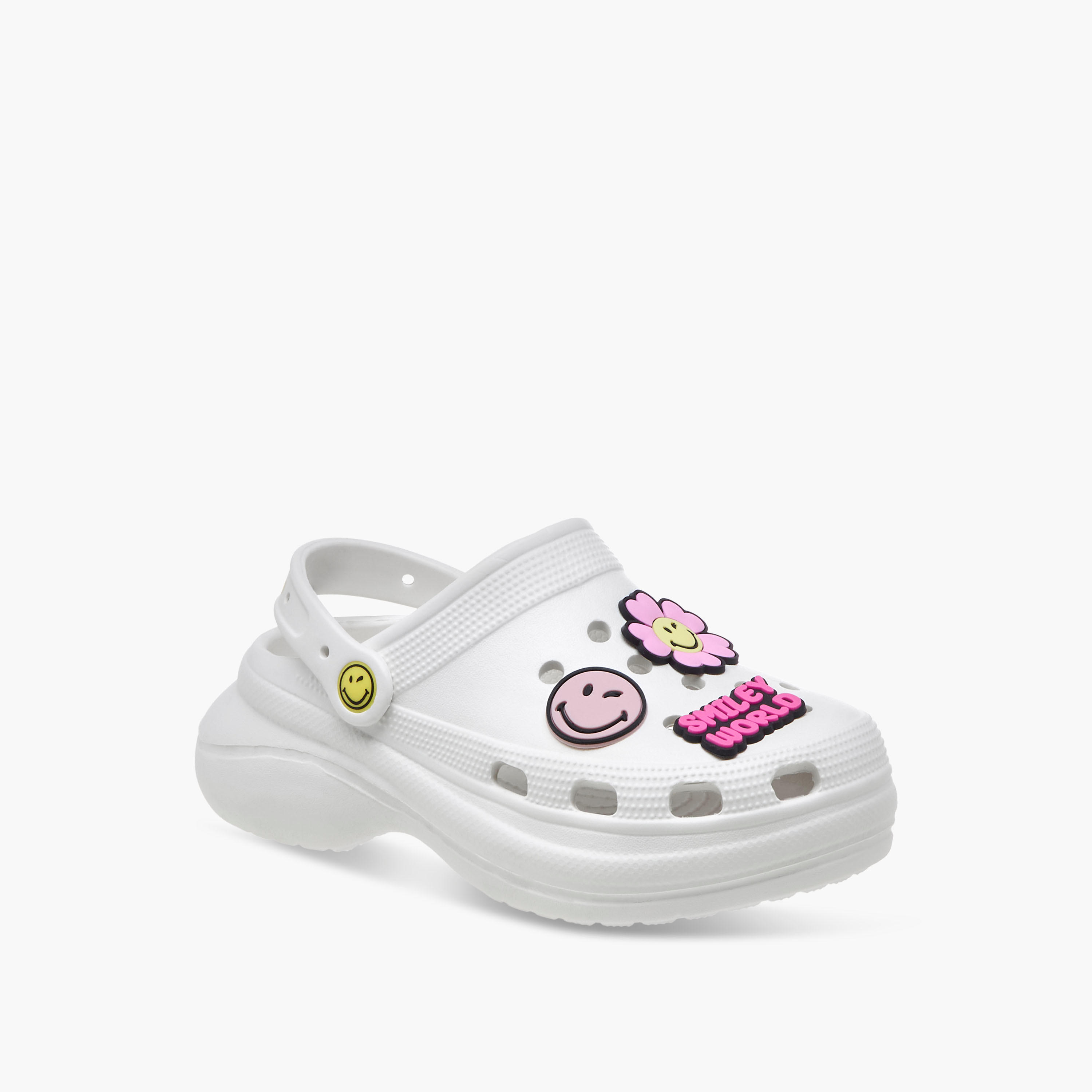 SmileyWorld Applique Clogs with Backstrap-girls-shoes-flipflopsandslides-image-2