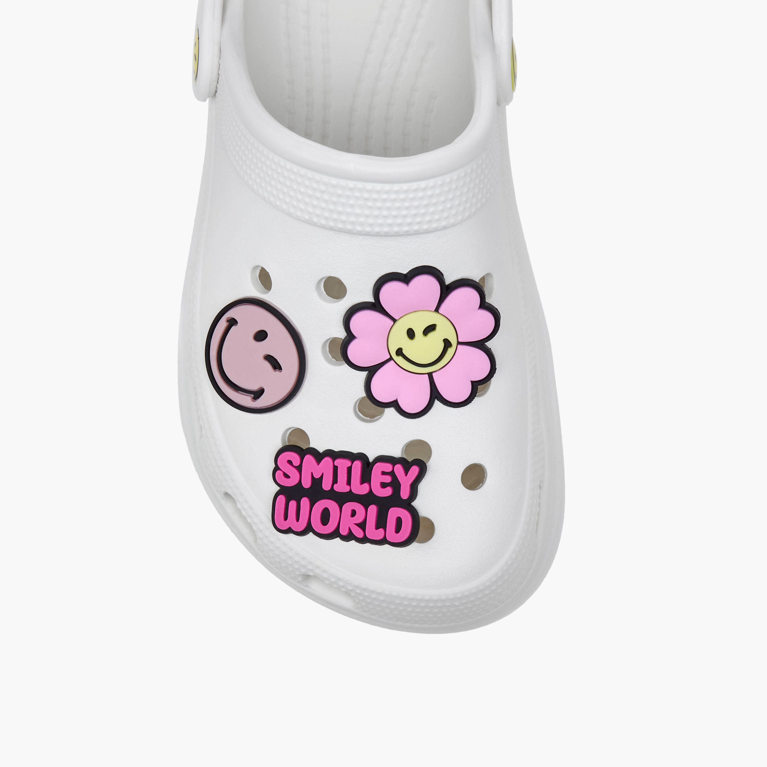 SmileyWorld Applique Clogs with Backstrap-girls-shoes-flipflopsandslides-image-4