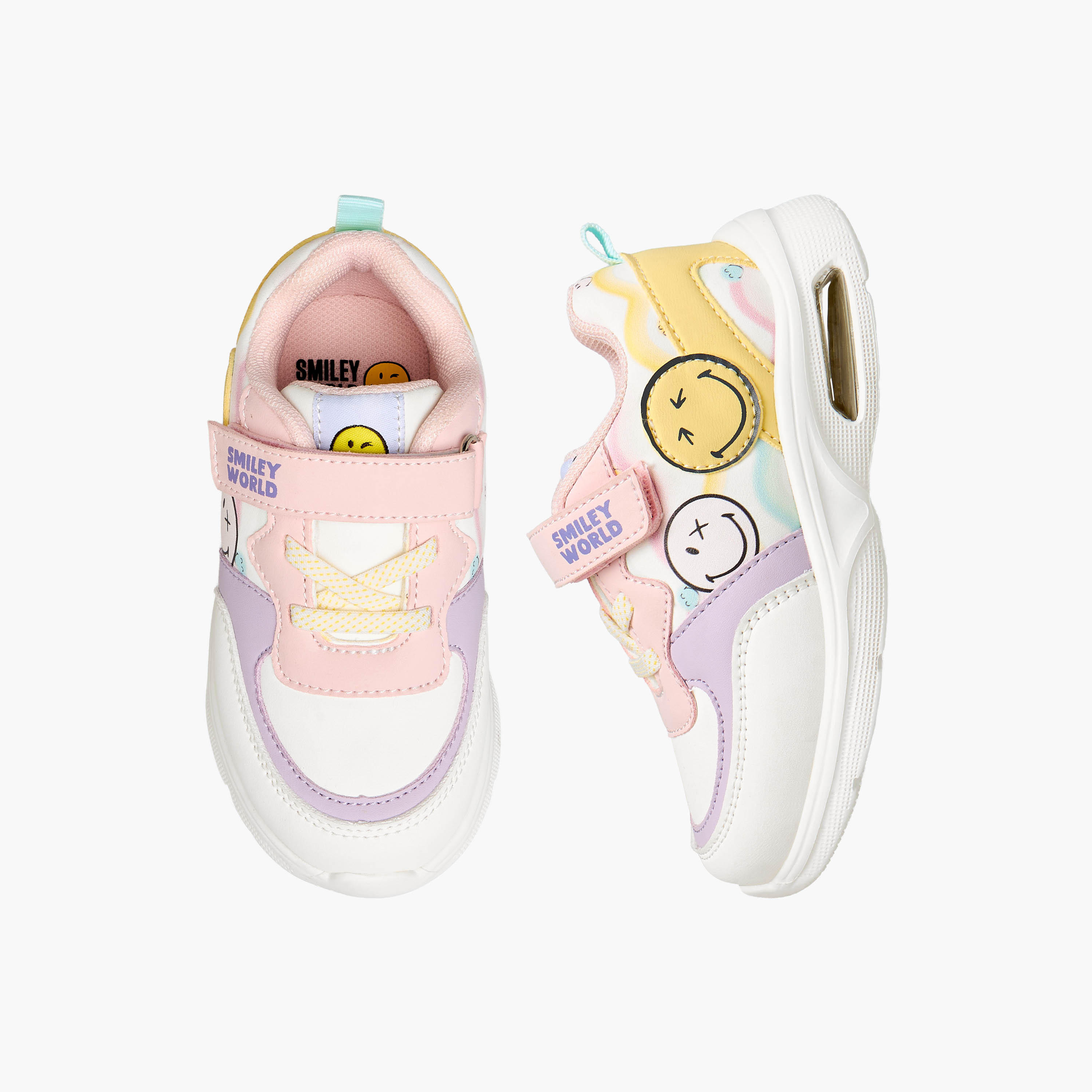 حذاء سنيكرز بقوالب ملونة للبنات من سمايلي-girls-shoes-sneakers-image-1