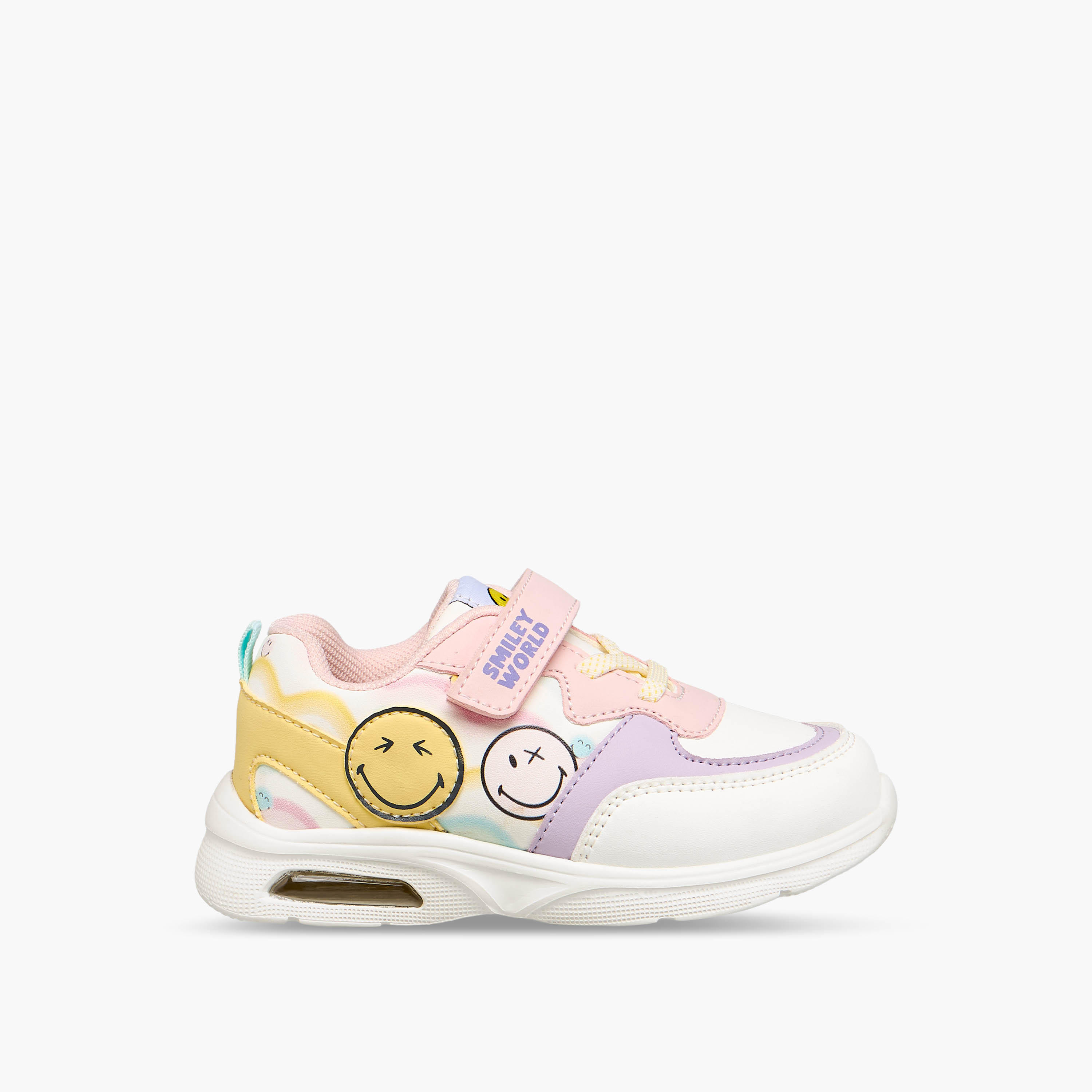 حذاء سنيكرز بقوالب ملونة للبنات من سمايلي-girls-shoes-sneakers-image-3