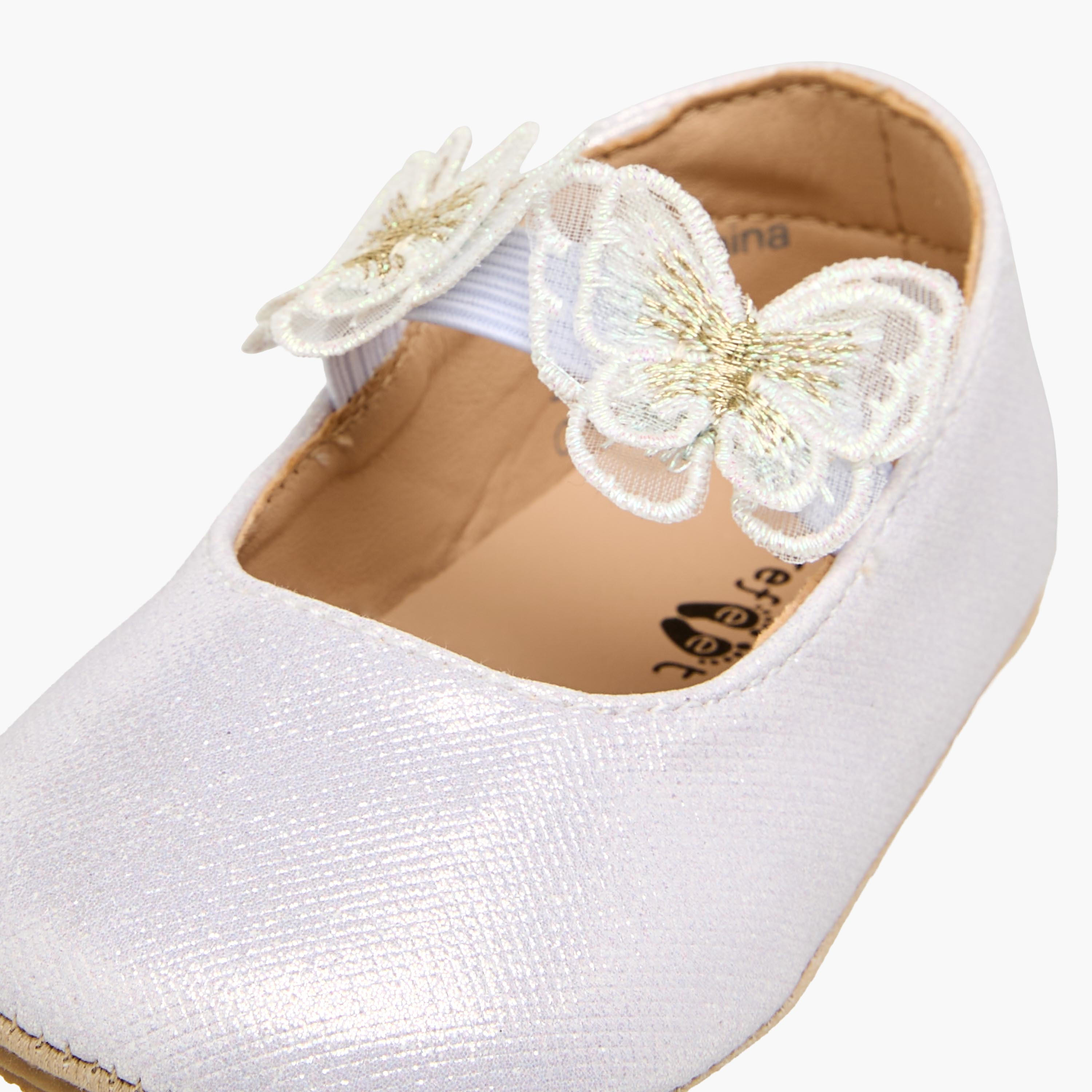 حذاء أطفال بحزام مطاطي من بيرفيت-baby-girls-shoes-booties-image-1
