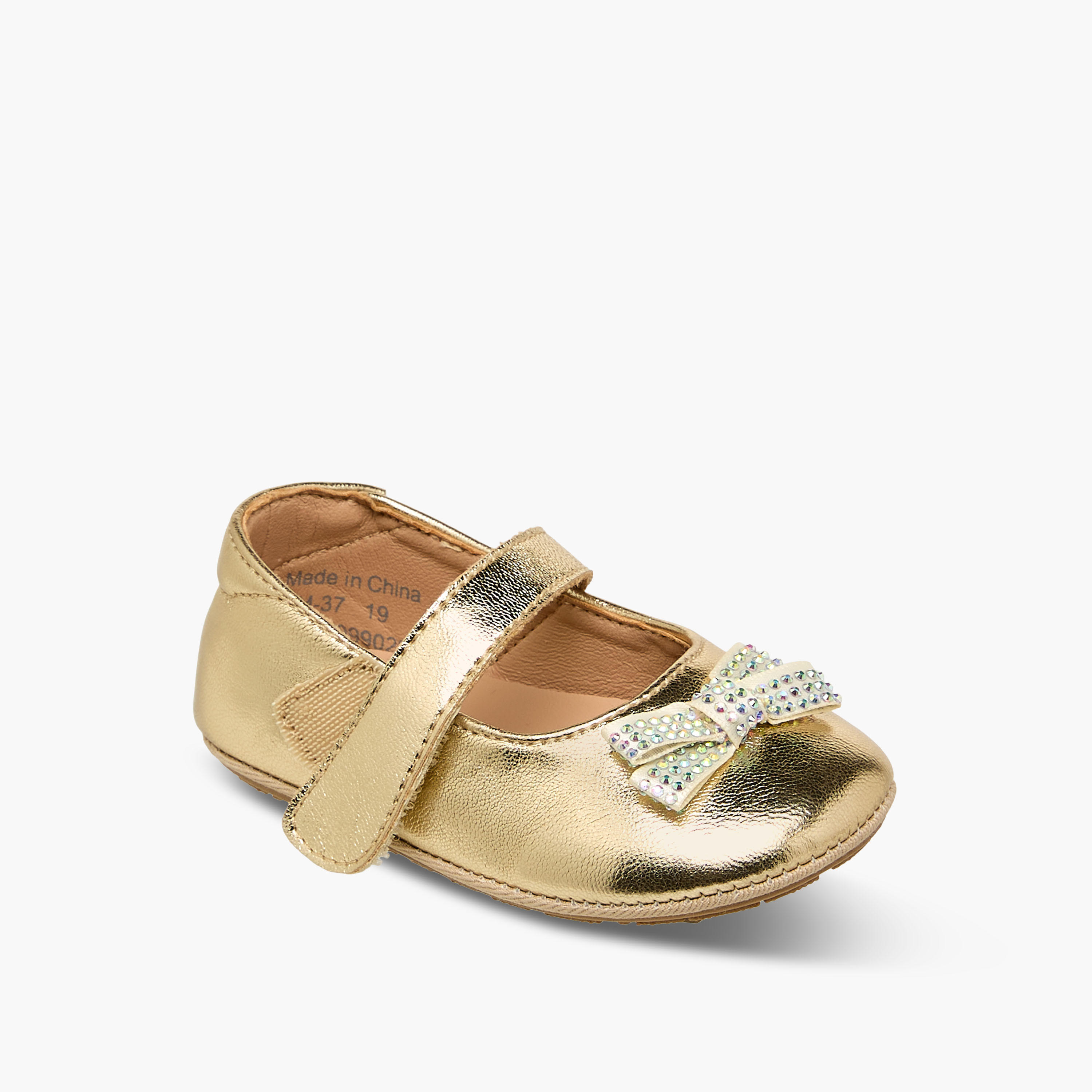 حذاء خفيف مزين بشريط إغلاق لاصق من بيرفيت-baby-girls-shoes-booties-image-2