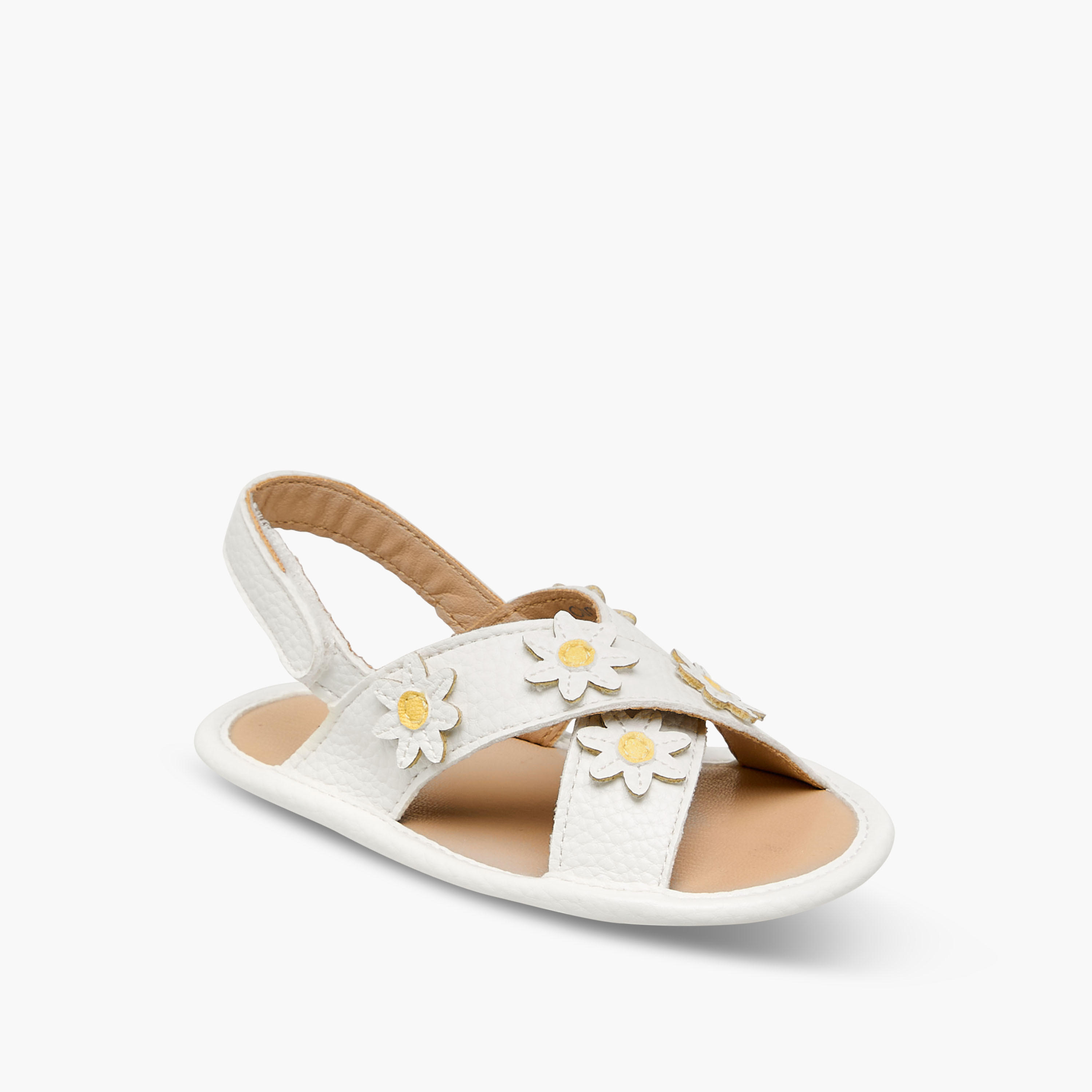 صندل بشريط إغلاق لاصق وزينة زهور من بيرفيت-baby-girls-shoes-sandals-image-2