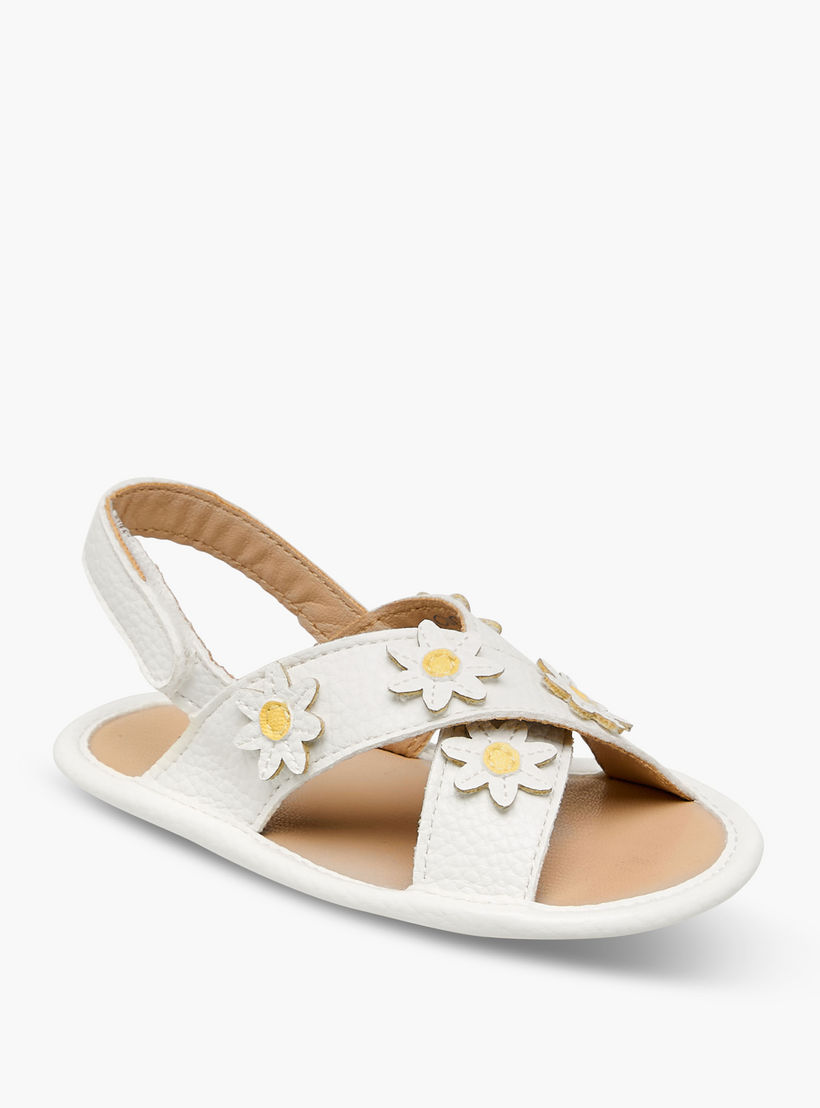 صندل بشريط إغلاق لاصق وزينة زهور من بيرفيت-baby-girls-shoes-sandals-image-2