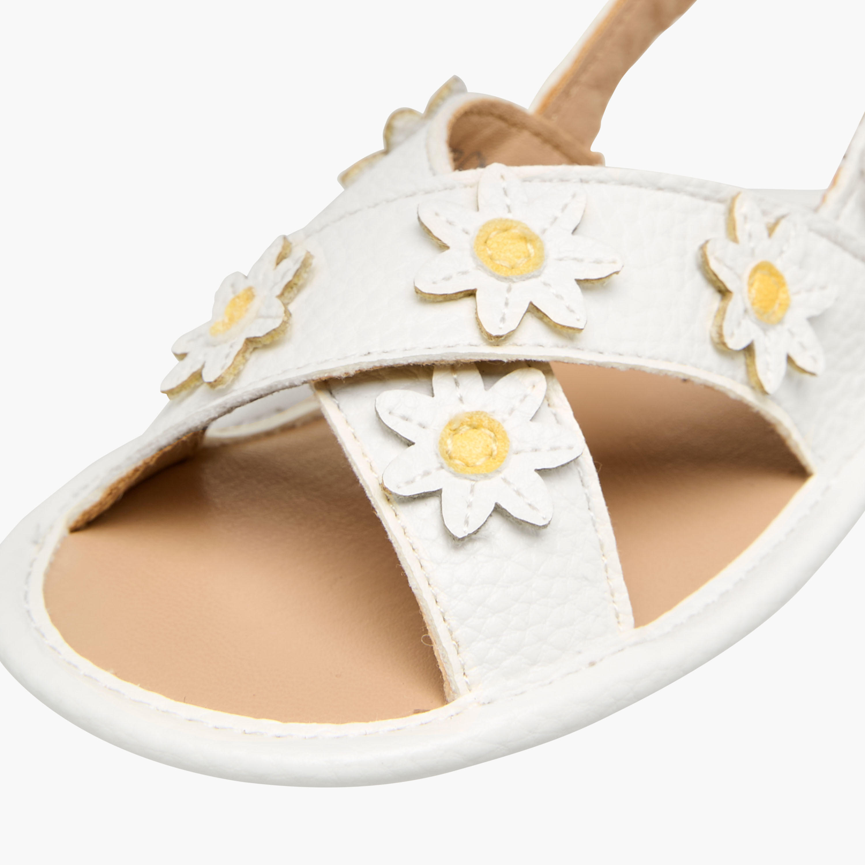 صندل بشريط إغلاق لاصق وزينة زهور من بيرفيت-baby-girls-shoes-sandals-image-4
