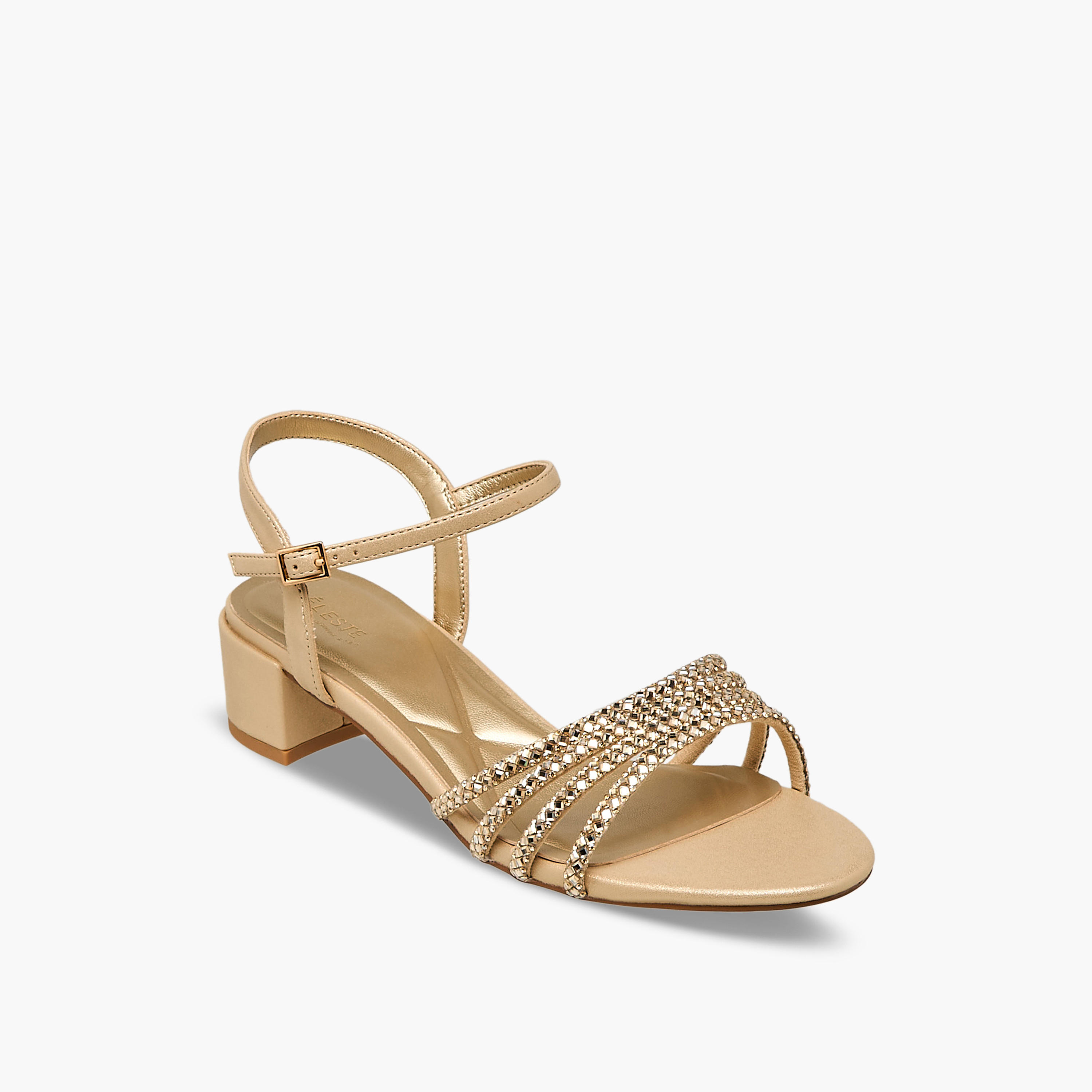 Celeste Women Embellished Block Heel Sandals-women-shoes-sandals-heeled-image-3