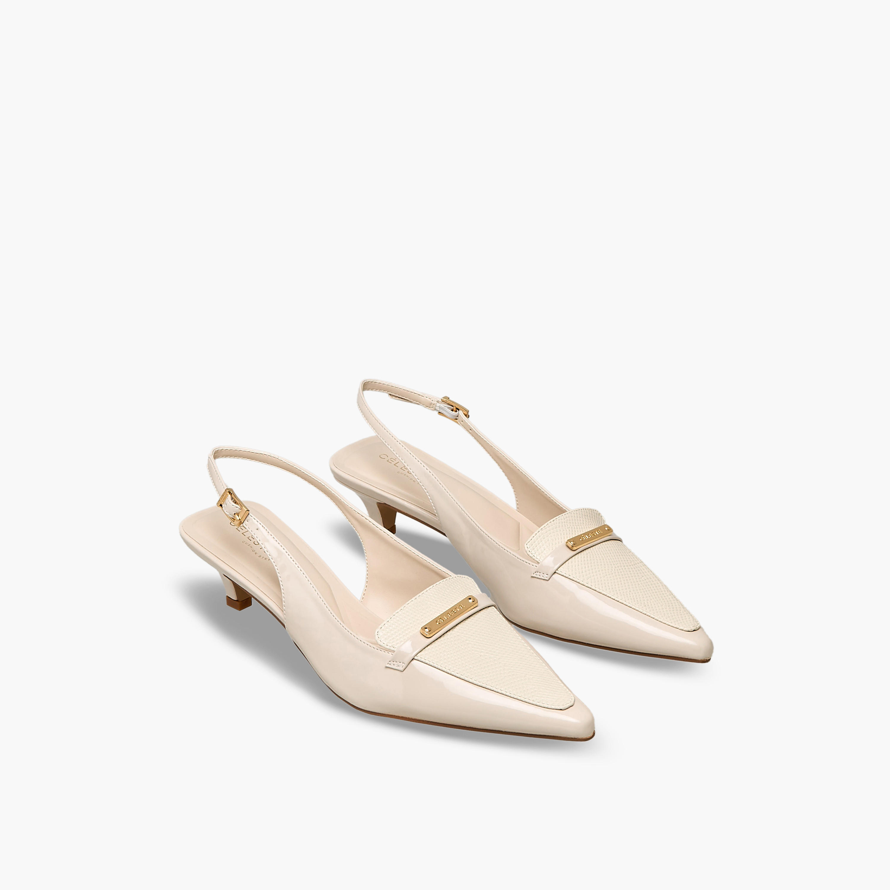 Celeste Women Textured Kitten Heel Shoes-women-shoes-heels-image-1