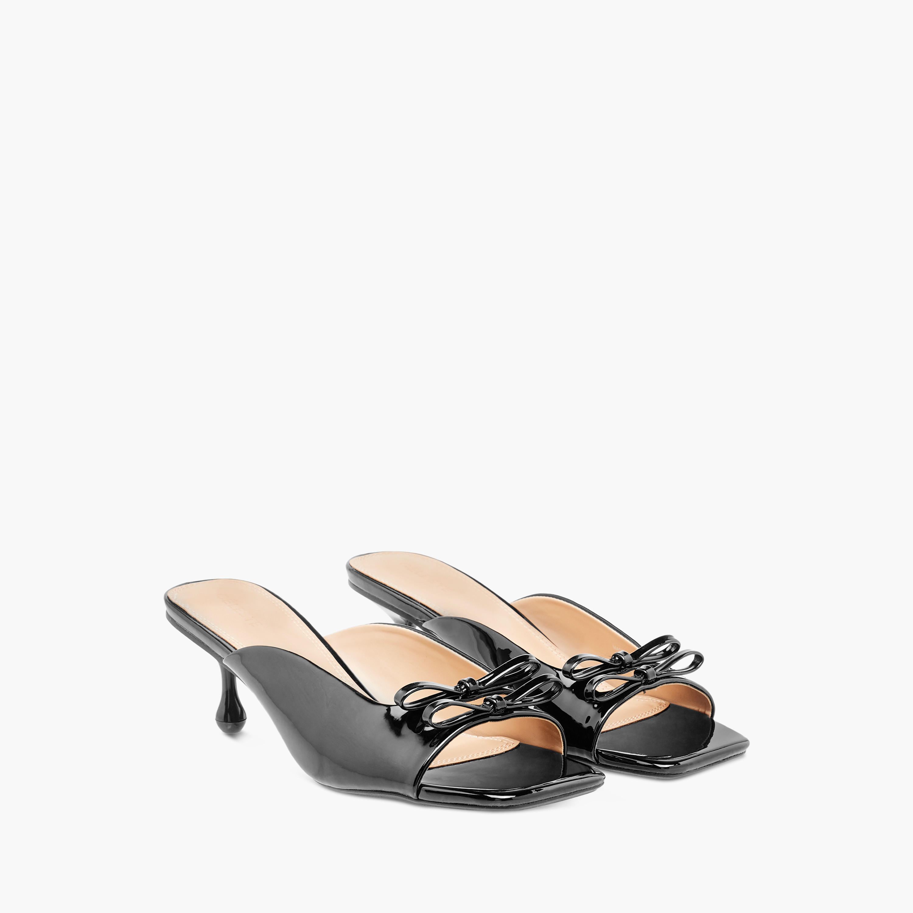 Celeste Women's Solid Slip-On Sandals with Kitten Heels-women-shoes-sandals-heeled-image-1
