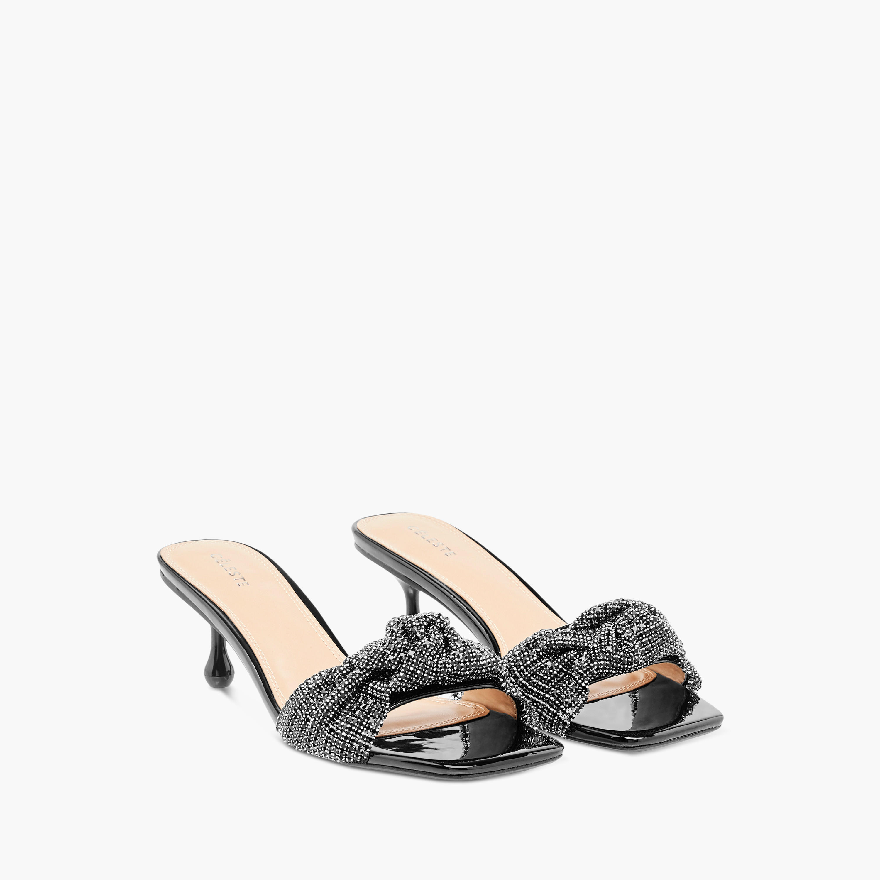 Celeste Women's Embellished Slip-On Sandals with Kitten Heels-women-shoes-sandals-heeled-image-1