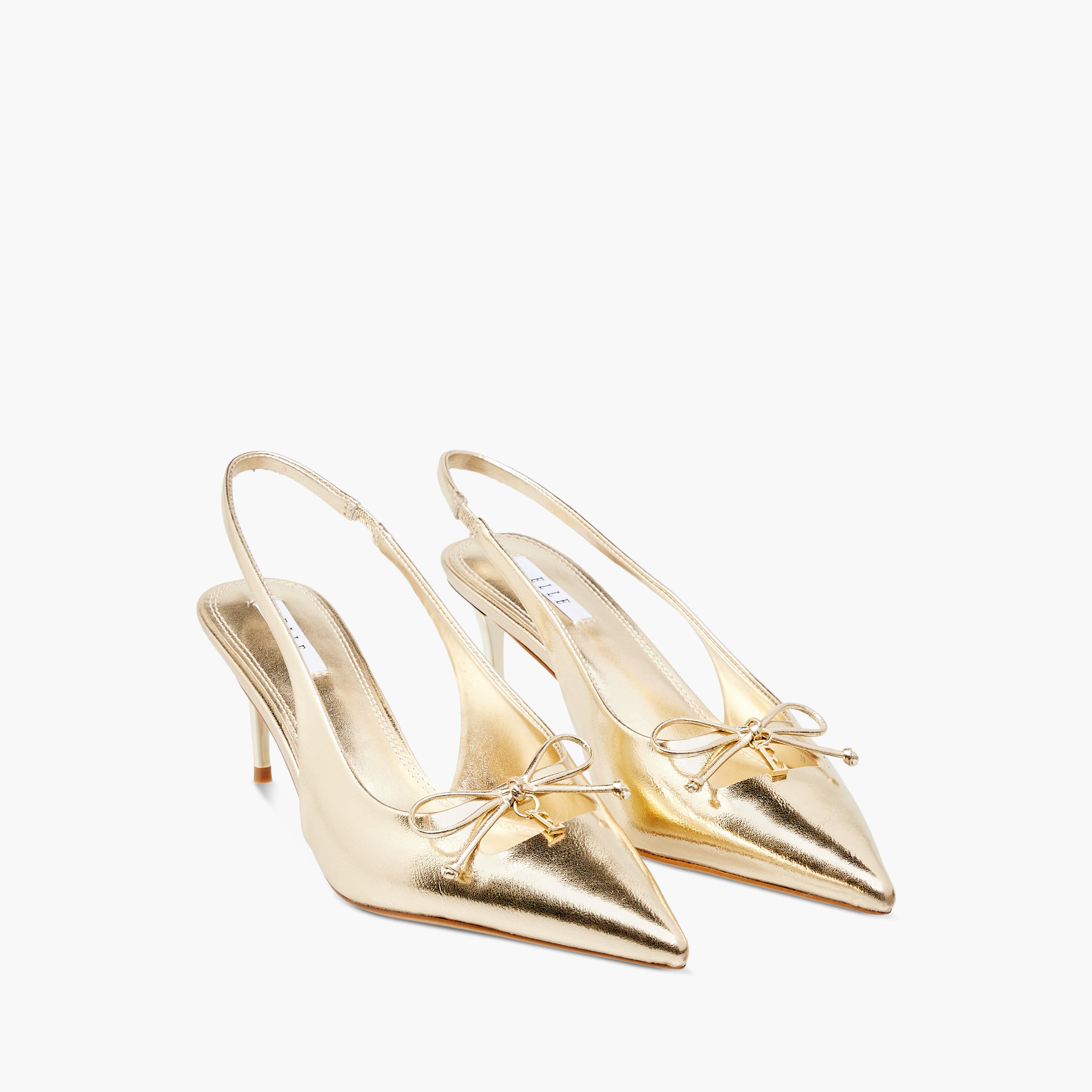 Elle Women's Textured Slingback Shoes with Stiletto Heels-women-shoes-sandals-heeled-image-1