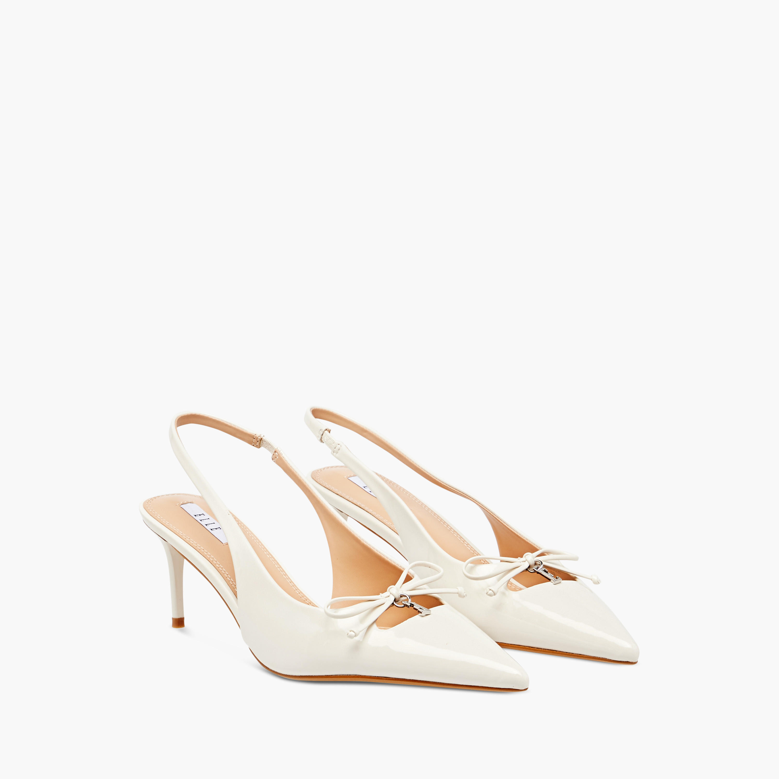 Elle Women's Textured Slingback Shoes with Stiletto Heels-women-shoes-sandals-heeled-image-1