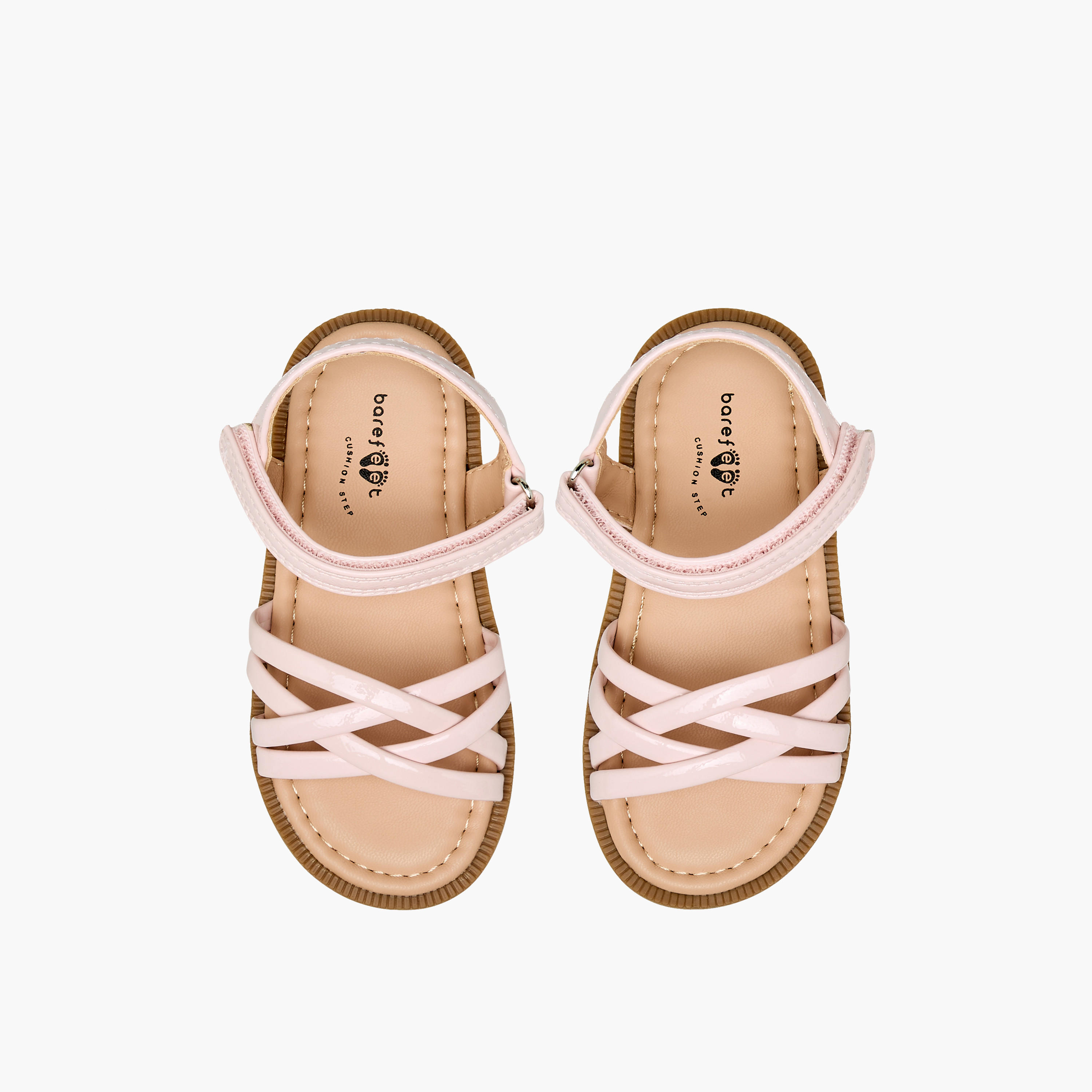 Barefeet Girls Hook & Loop Strap Sandals-girls-shoes-sandals-image-1