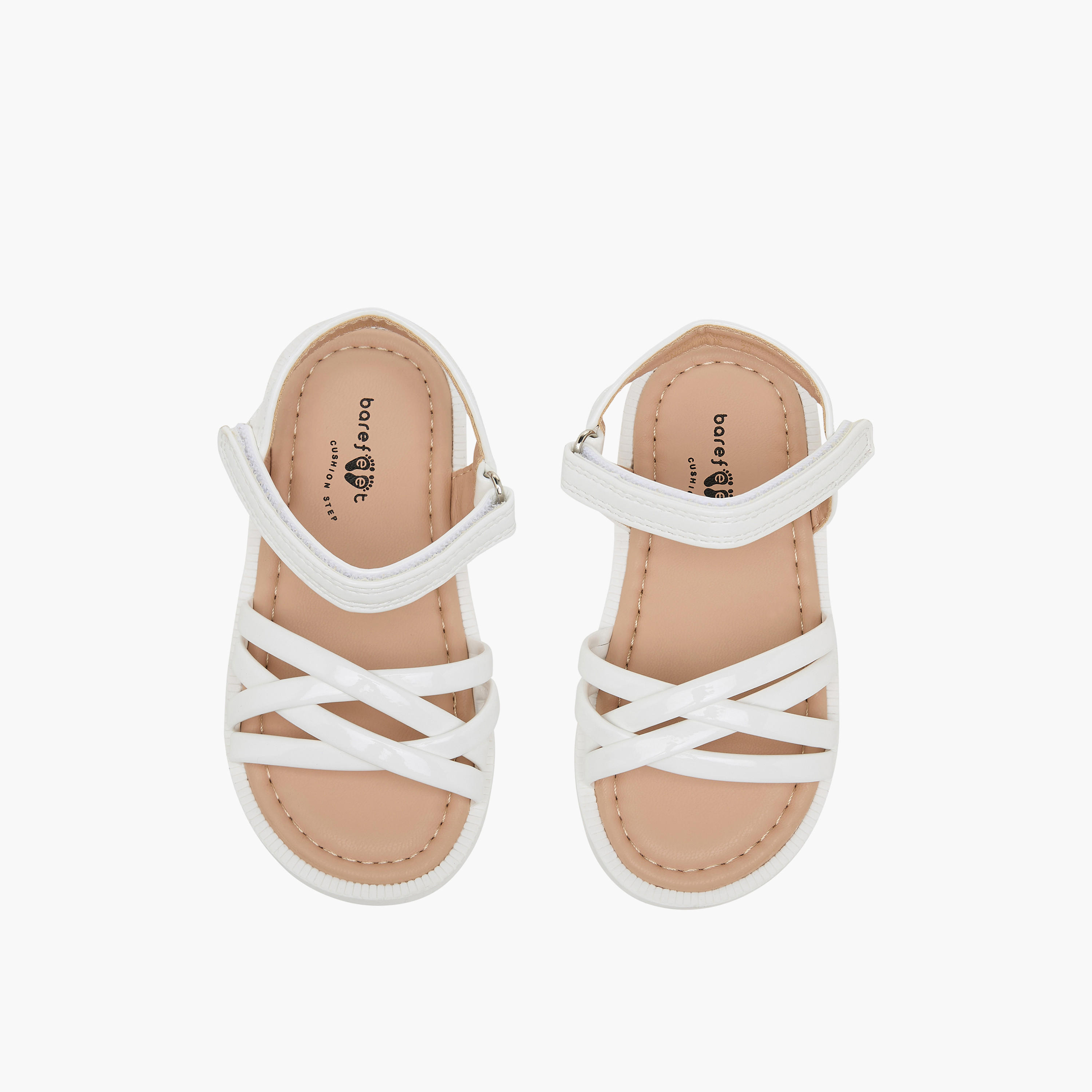 Barefeet Girls Hook & Loop Strap Sandals-girls-shoes-sandals-image-1