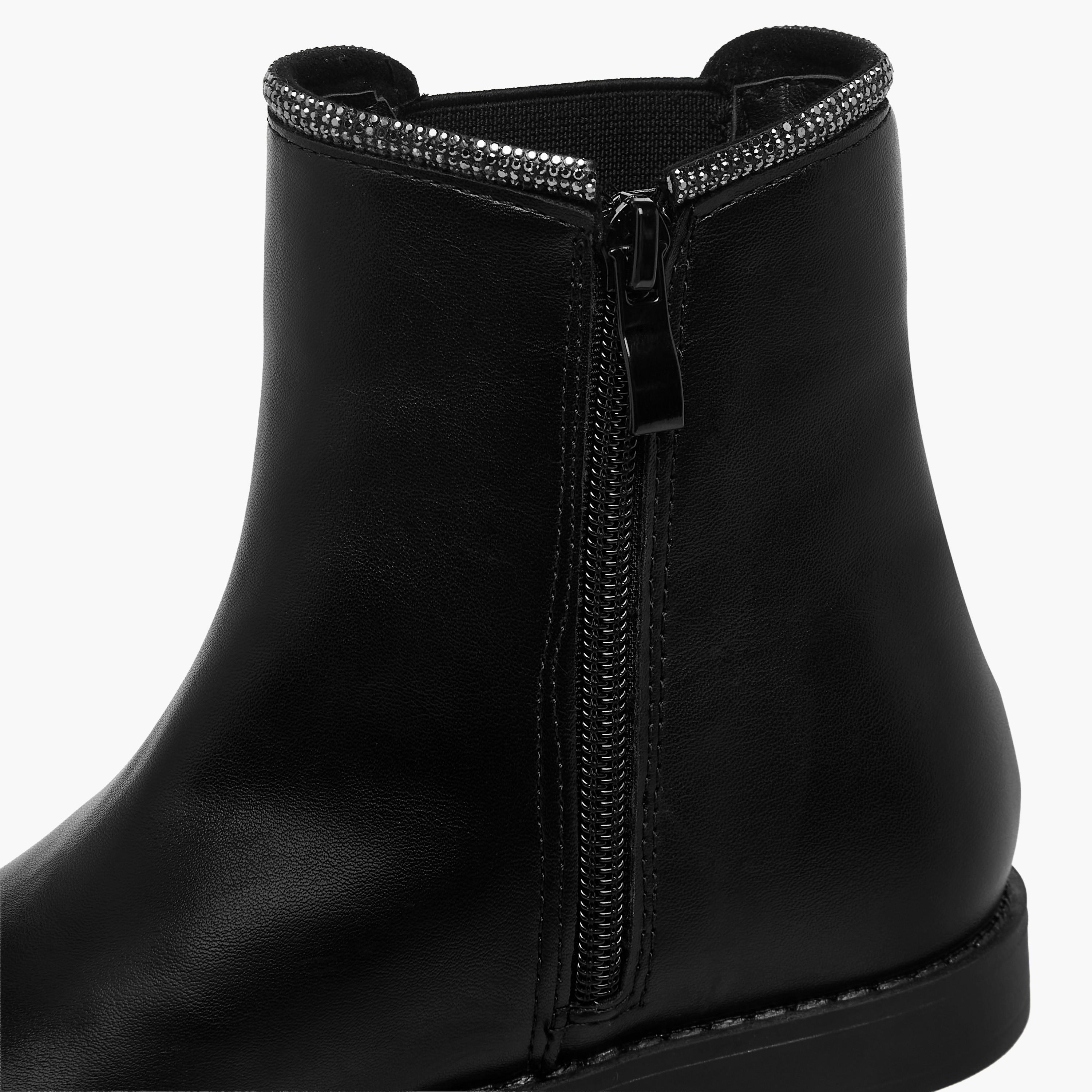 Celeste Girls Embellished High Cut Boots-girls-shoes-boots-image-5