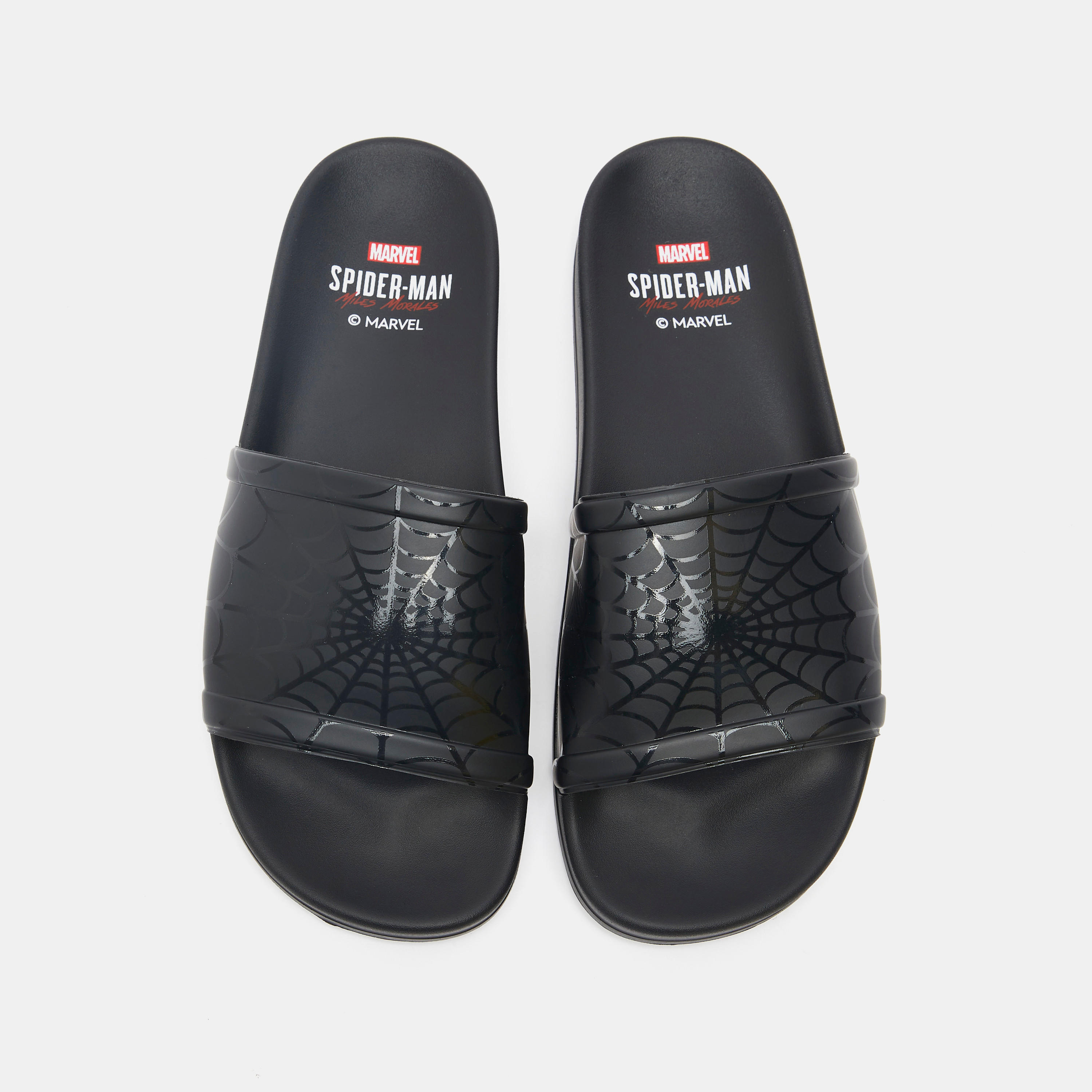 شبشب بمقدمة مفتوحة وبطبعات سبايدر مان-men-shoes-flipflopsandslides-image-1