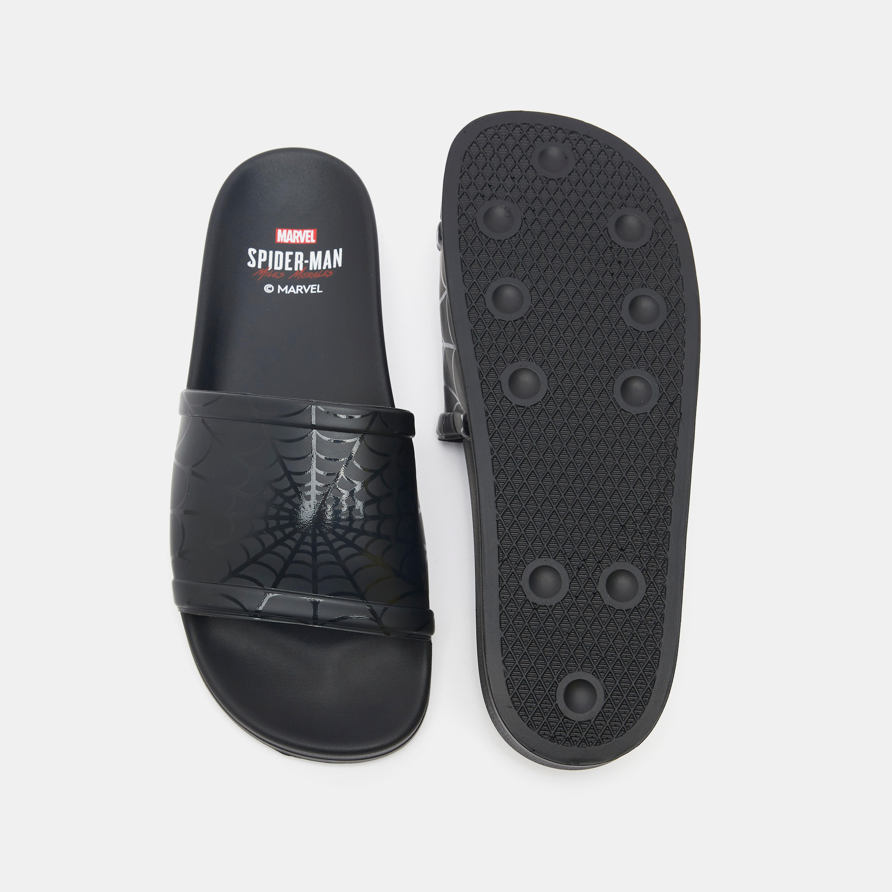 Spider-Man Print Open Toe Slide Slippers-men-shoes-flipflopsandslides-image-6