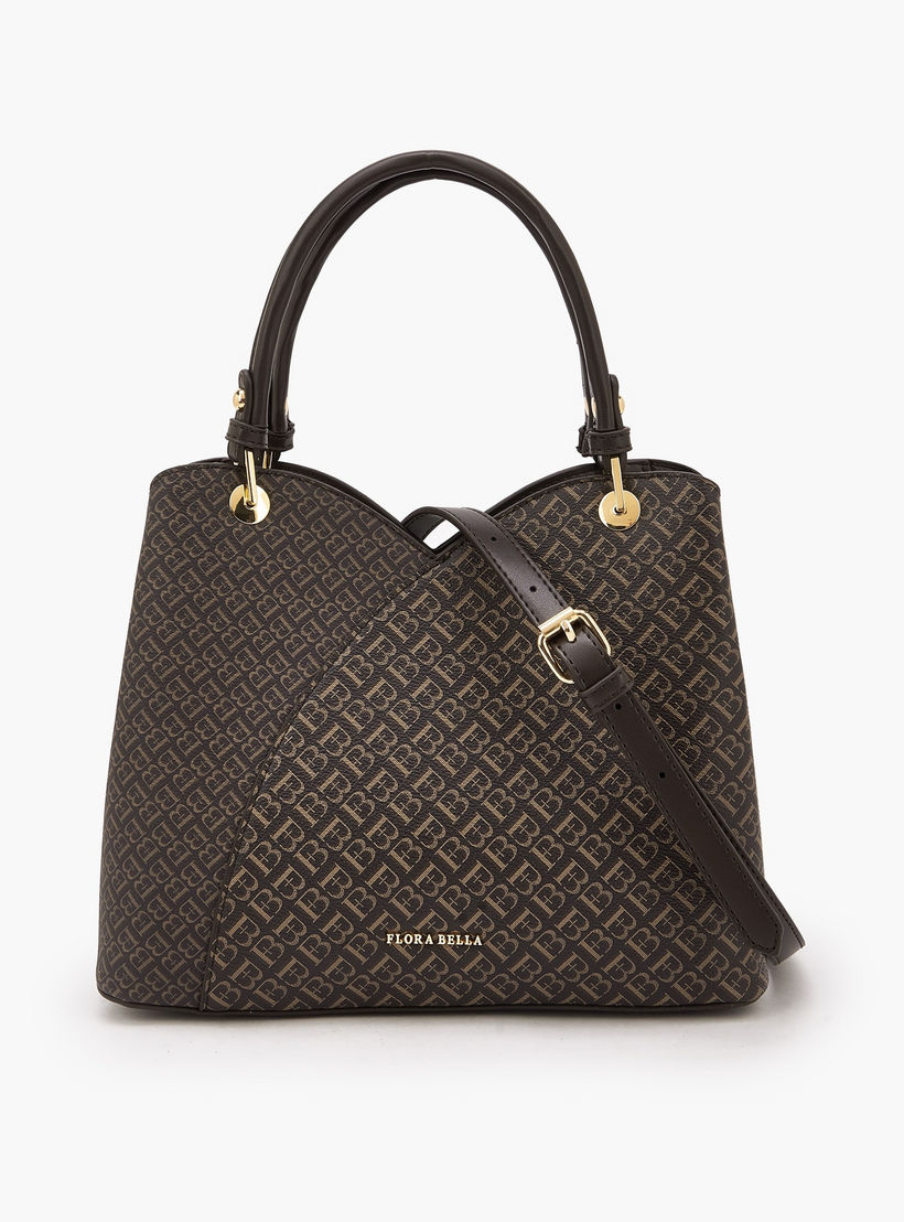 شنطة توتي بطبعات مونوجرام وحزام قابل للفصل من فلورا بيلا-women-bagsandwallets-handbags-image-1