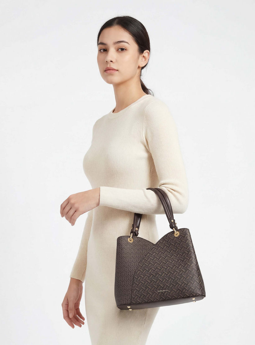 شنطة توتي بطبعات مونوجرام وحزام قابل للفصل من فلورا بيلا-women-bagsandwallets-handbags-image-2